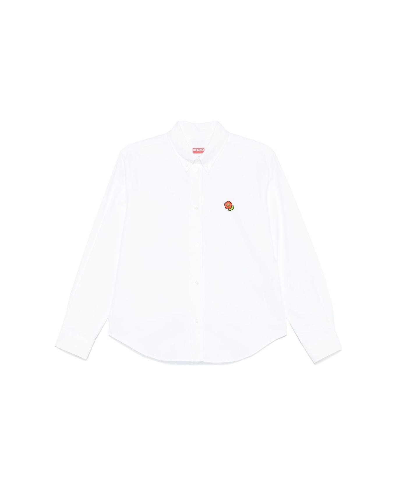 Kenzo Pop Logo Detailed Shirt - White