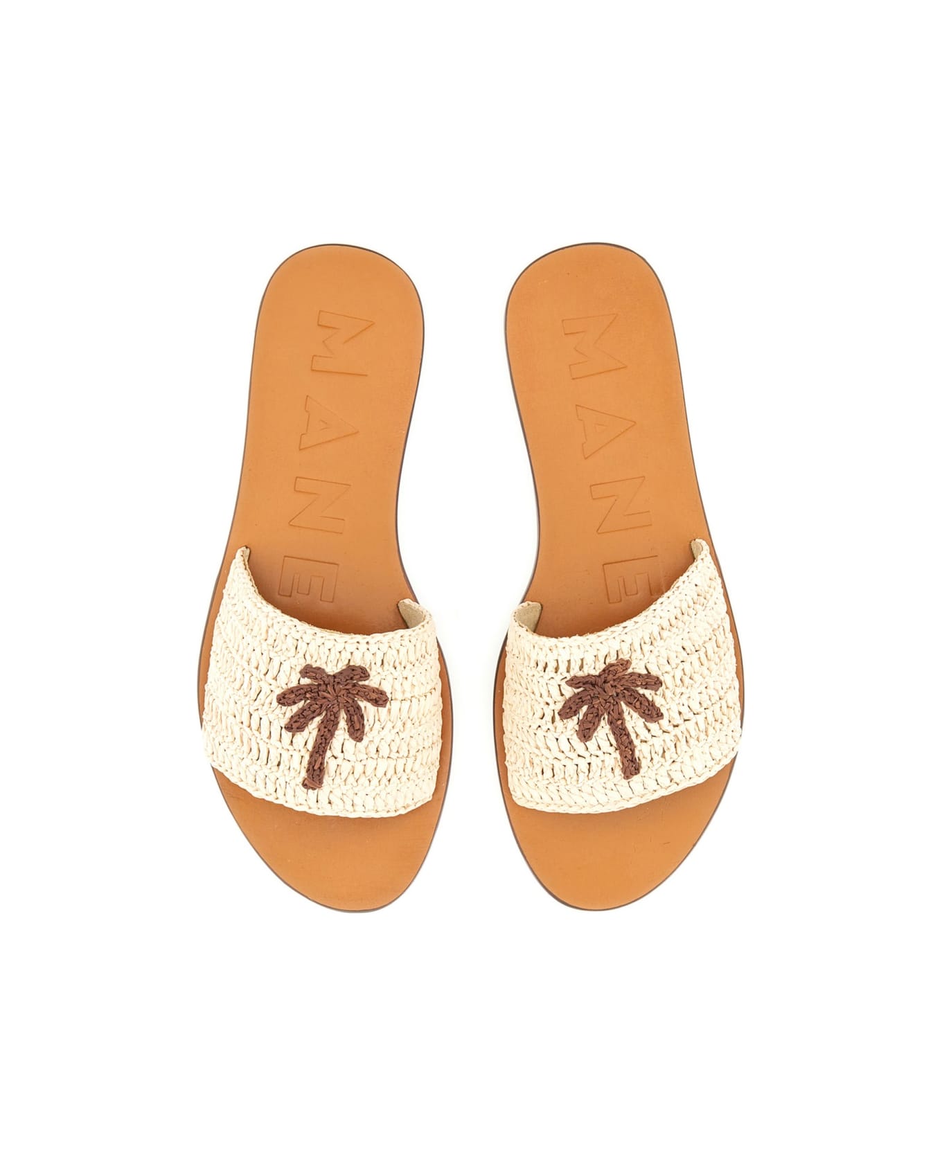 Manebi Raffia Sandal - Beige
