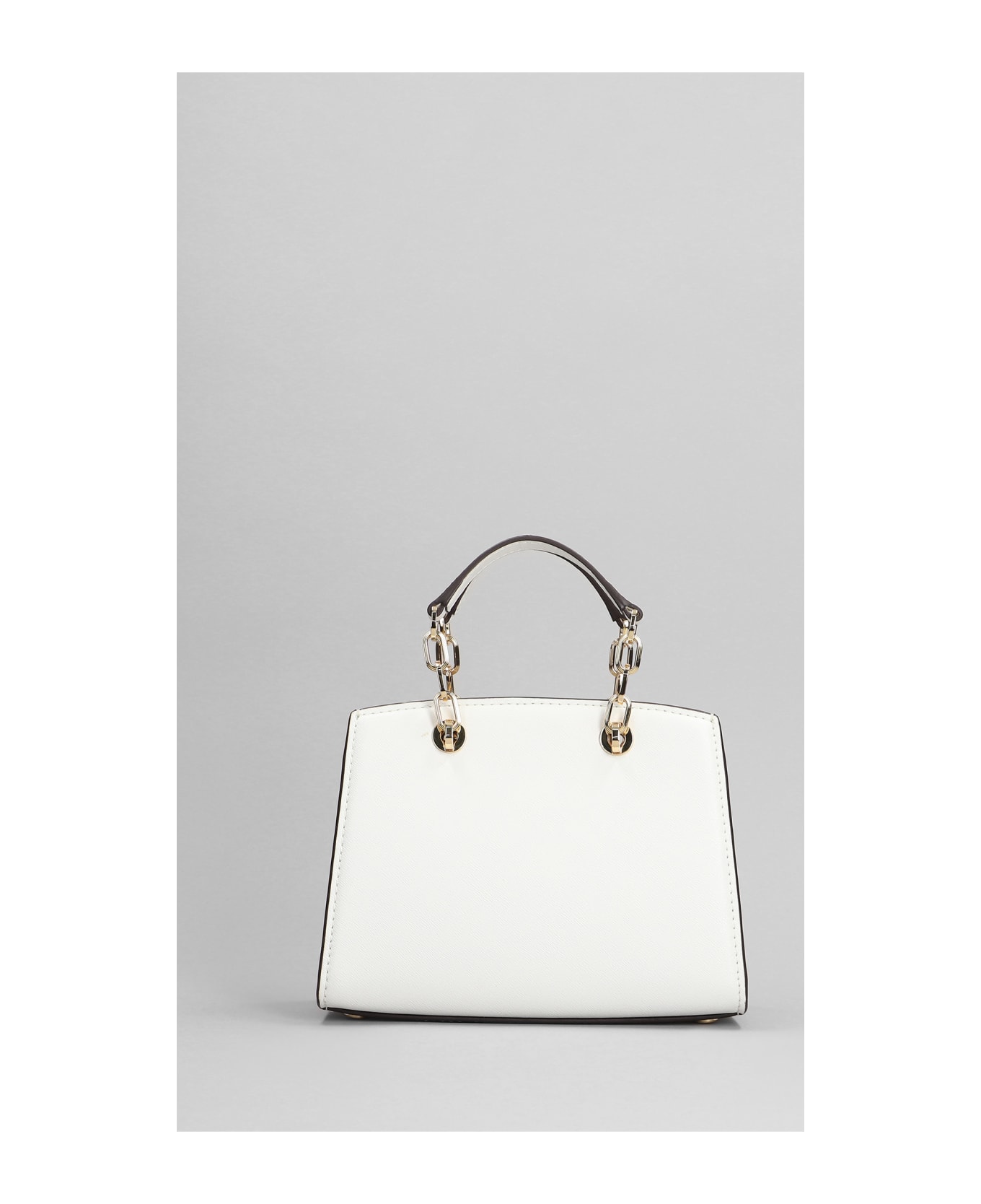 Michael Kors Cynthia Hand Bag In White Leather - white
