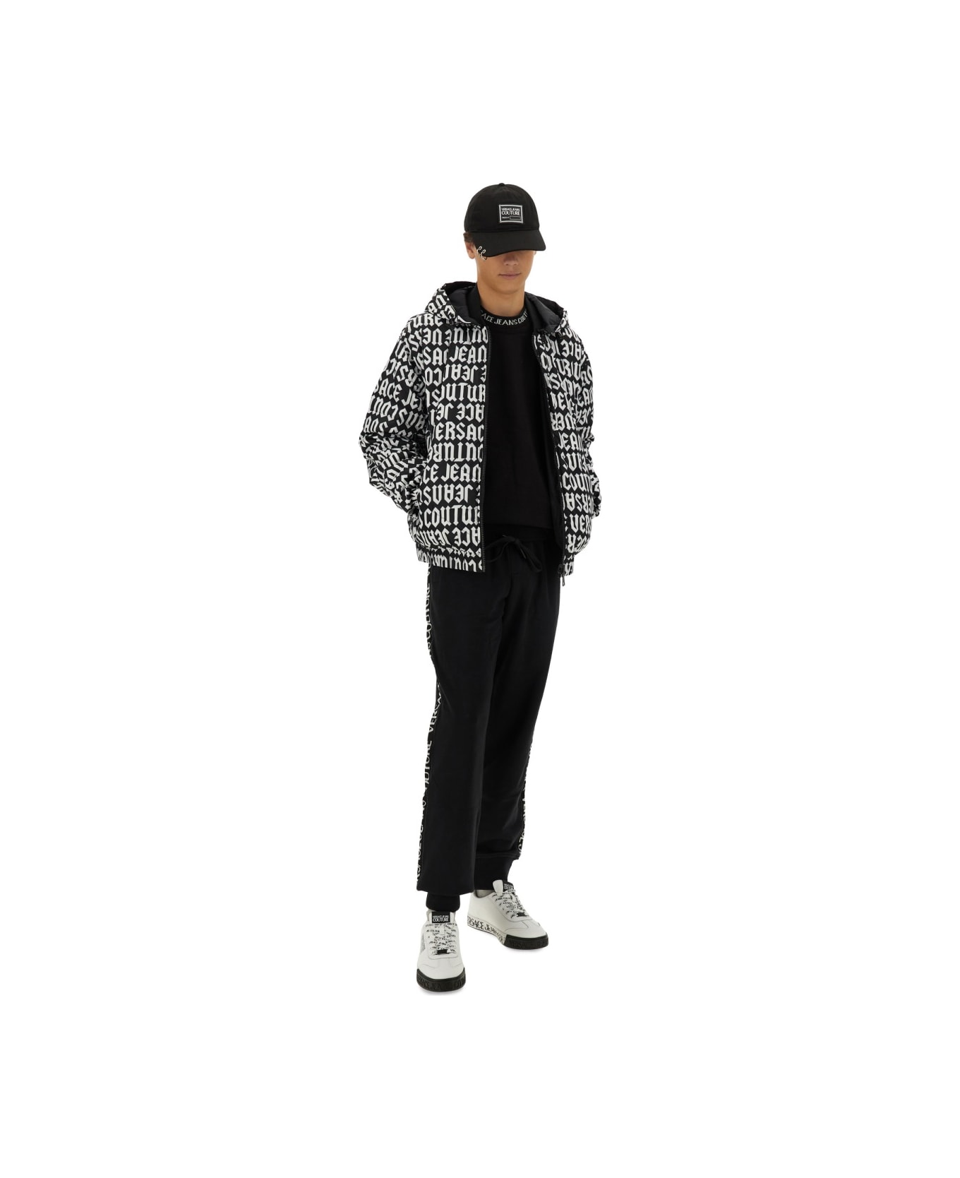 Versace Jeans Couture Jogging Pants With Logo - BLACK