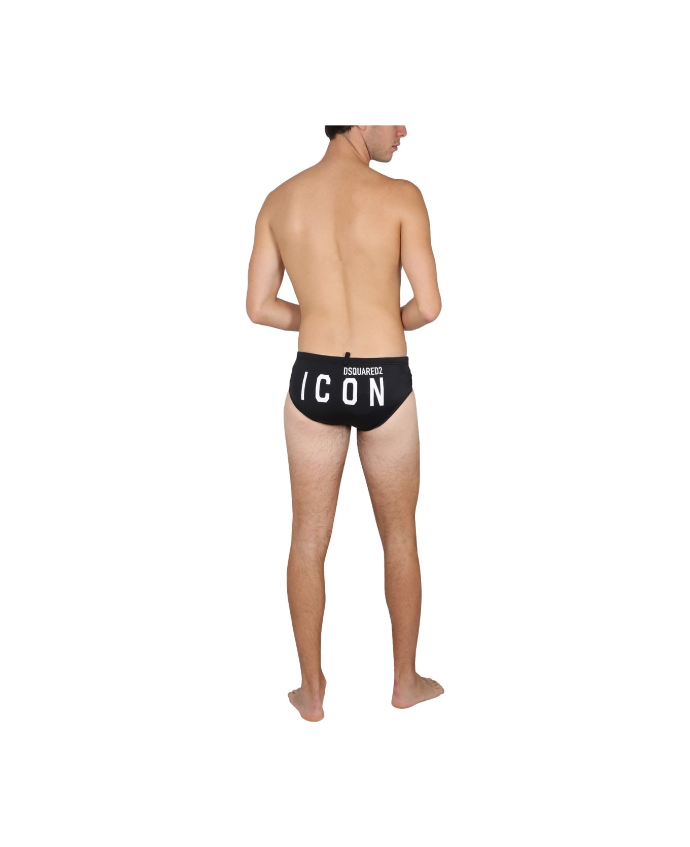 Dsquared2 Swimsuit With Logo - BLACK