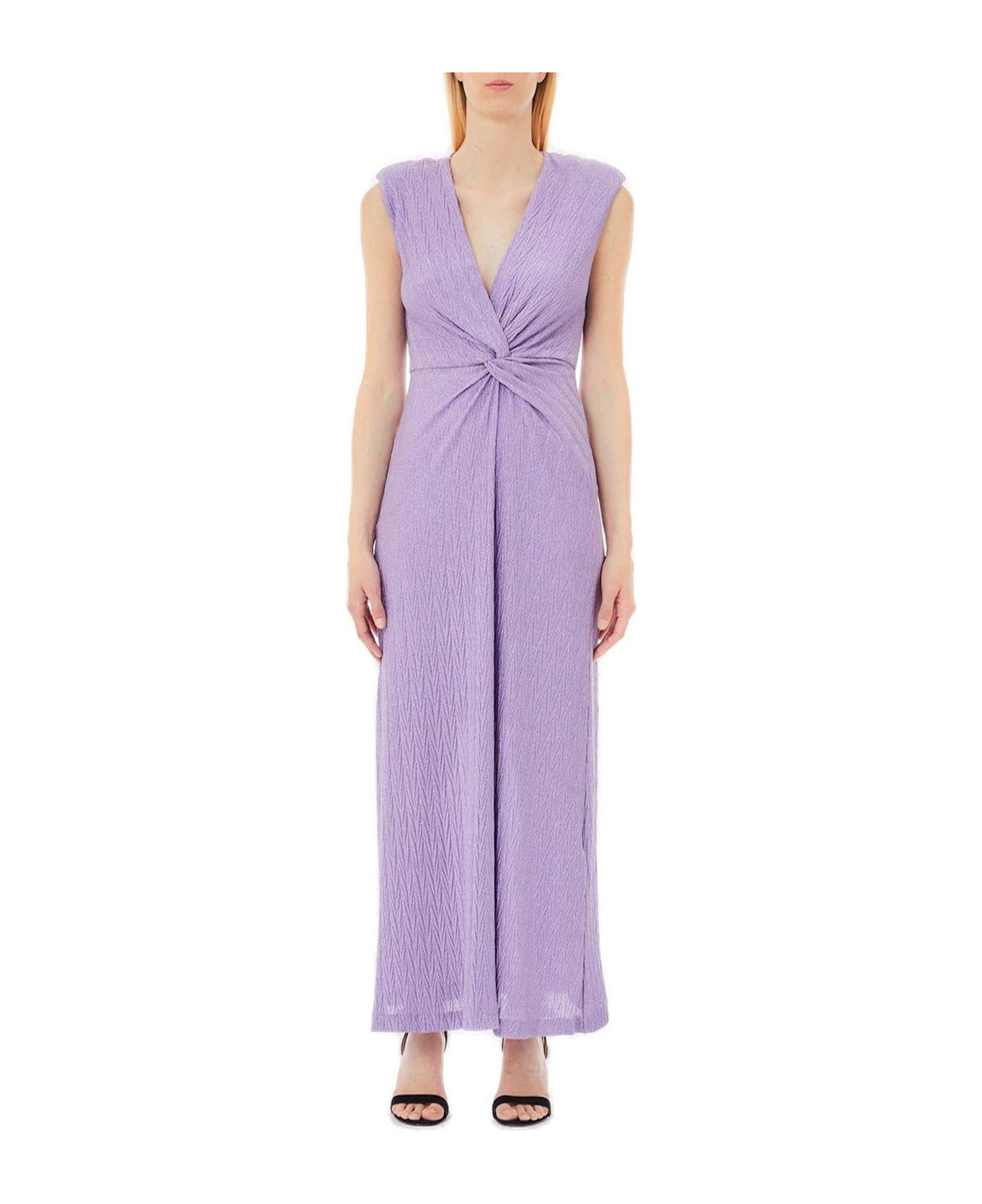Liu-Jo V-neck Crossed Maxi Dress Liu-Jo - LILAC