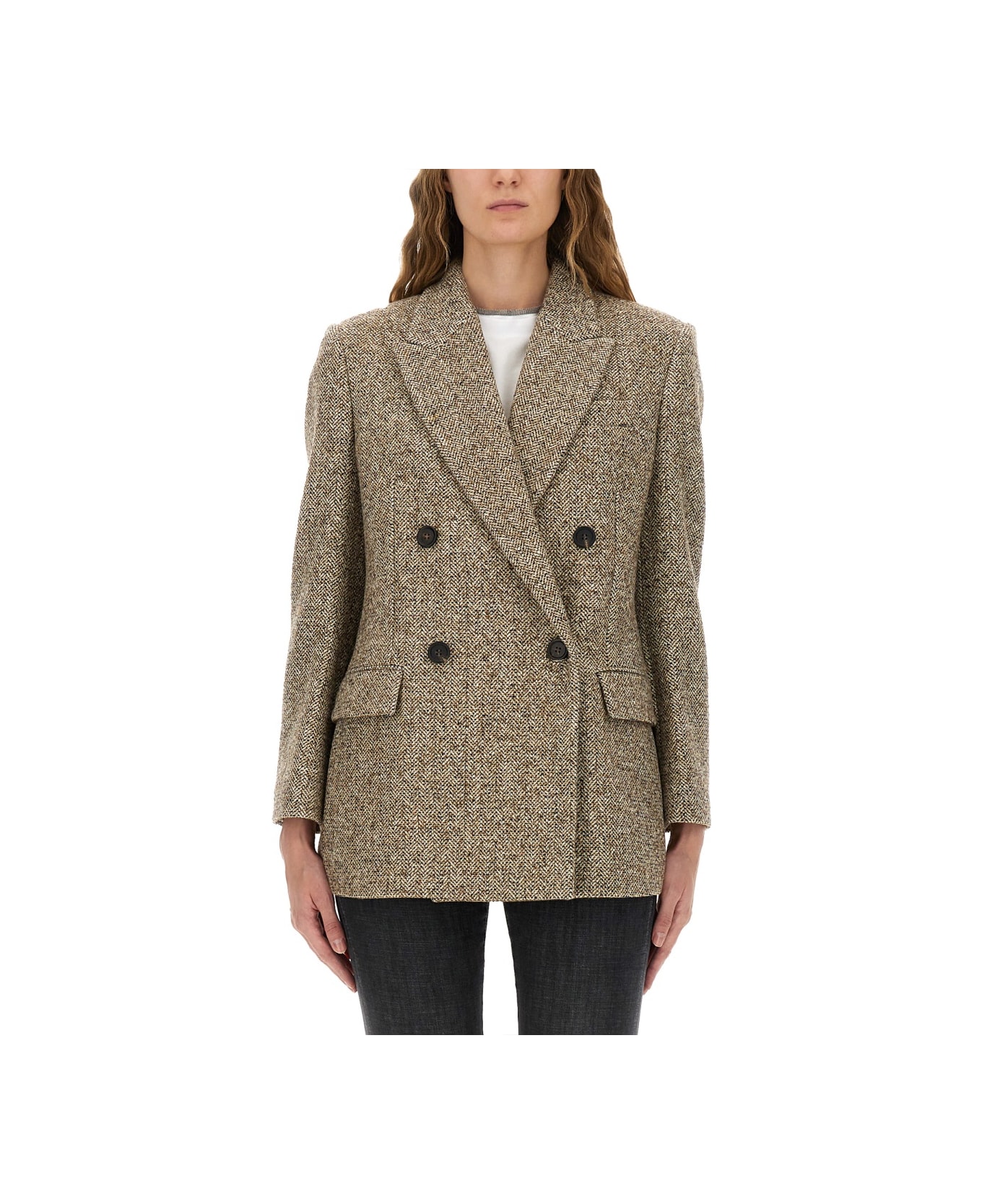 Brunello Cucinelli Wool Jacket - BEIGE