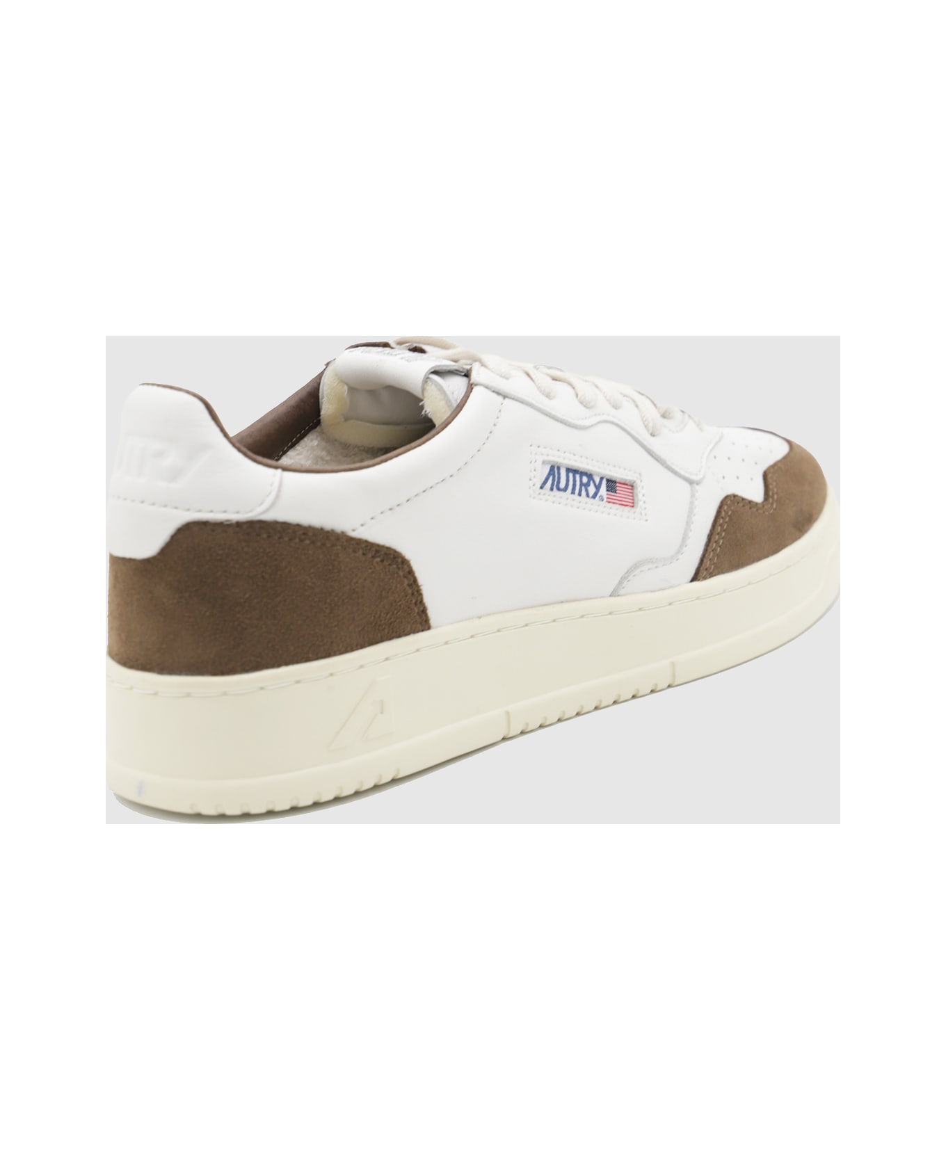 Autry White And Brown Sneakers - WHITE/CIGAR