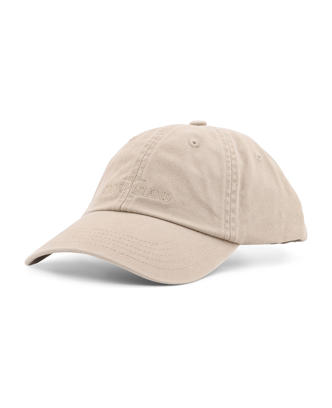 Stone Island Cotton Baseball Hat - Desert