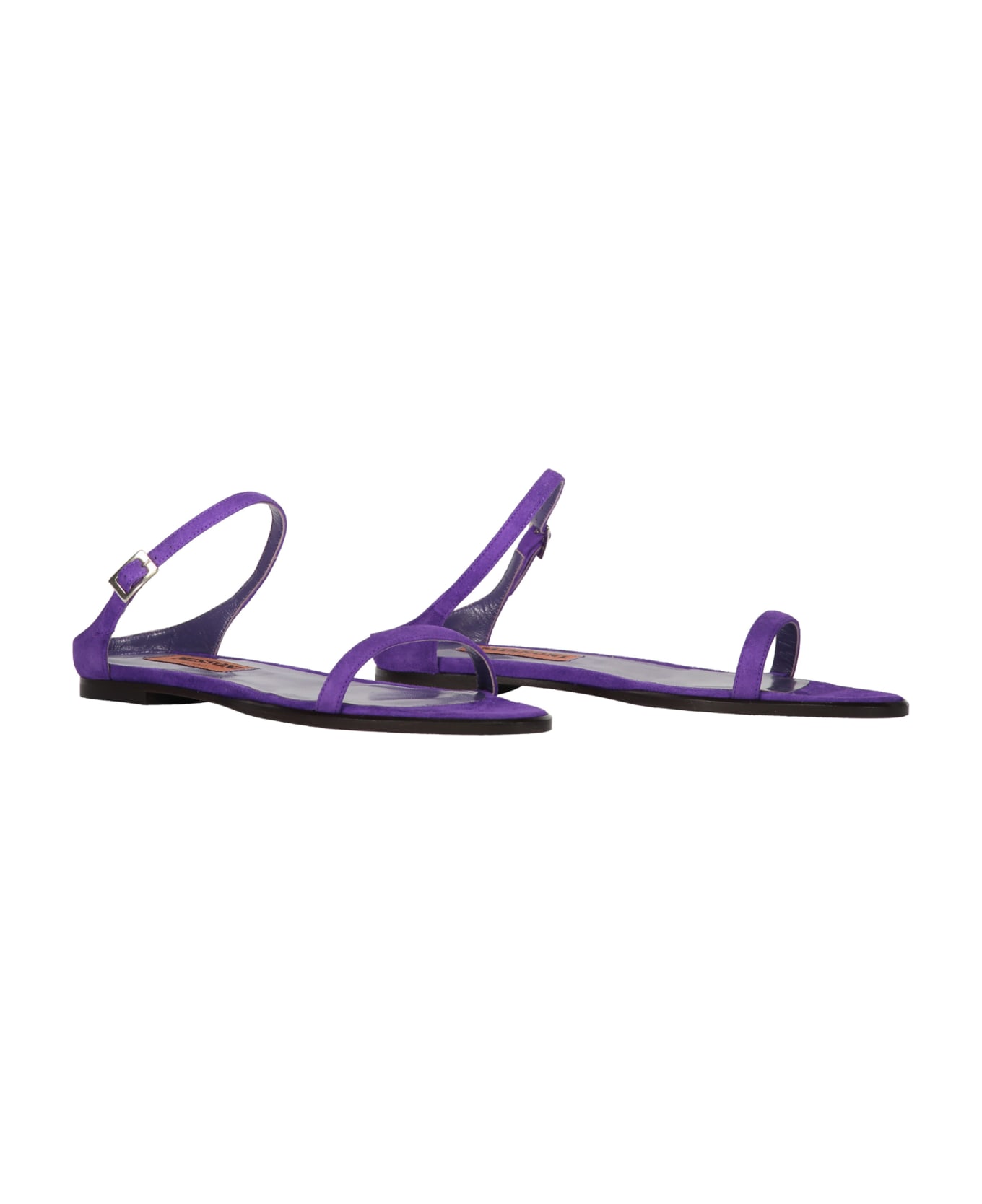 Missoni Leather Flat Sandals - purple