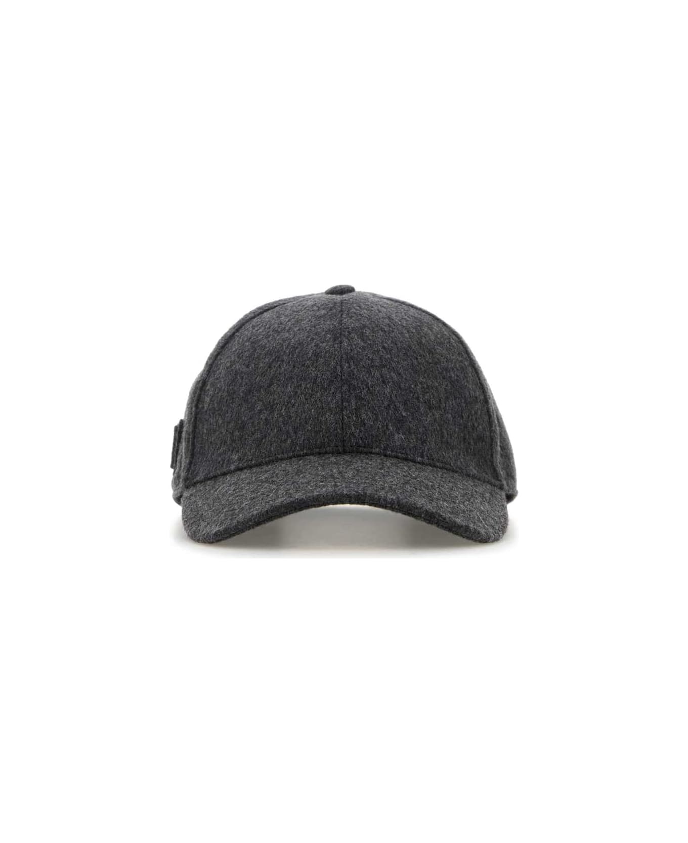 Prada Dark Grey Flannel Baseball Cap - ARDESIA