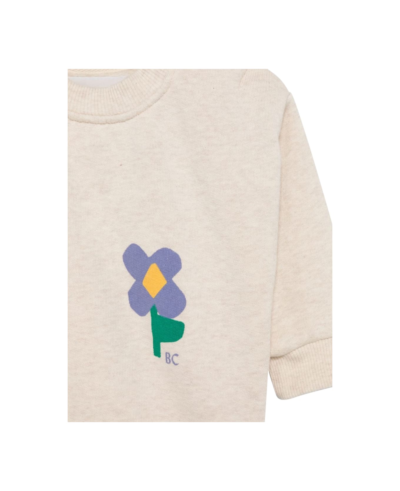 Bobo Choses Baby Pansy Flower Sweatshirt - BEIGE