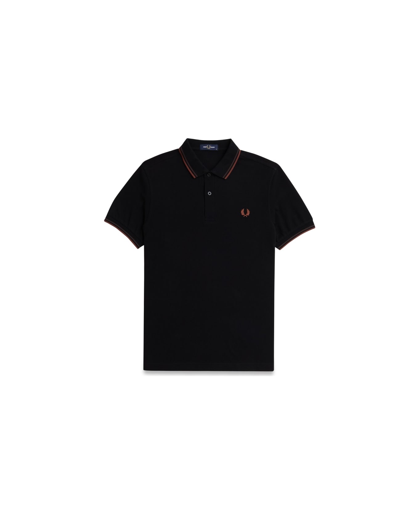 Fred Perry Polo With Logo - BLACK