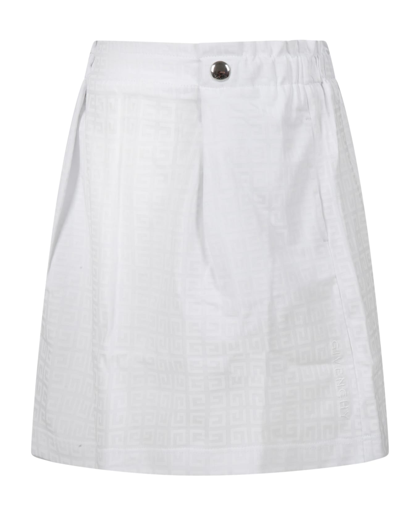Givenchy White Skirt For Girl Wiuth White G - White