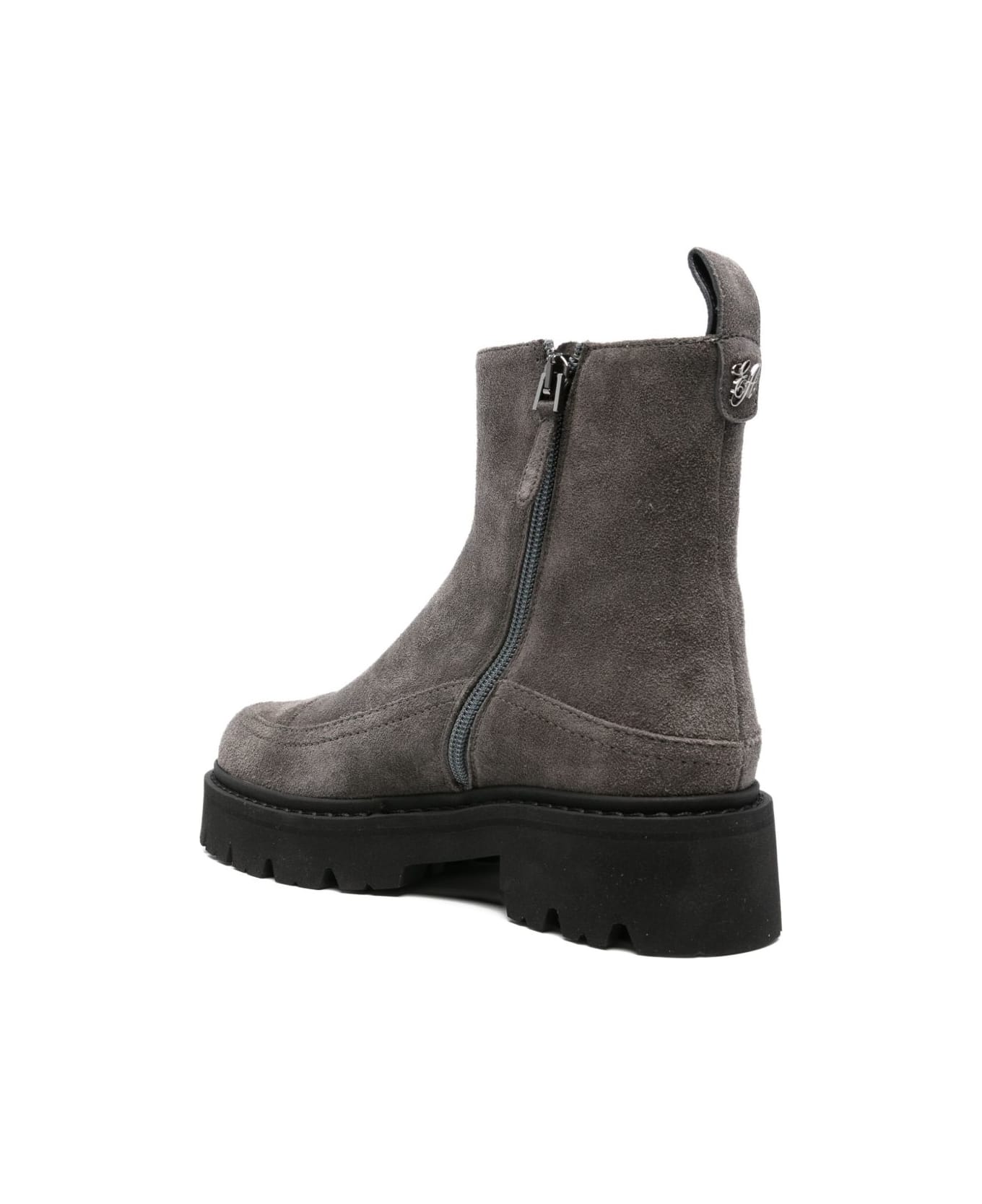 Emporio Armani Suede Leather Boots - Grey