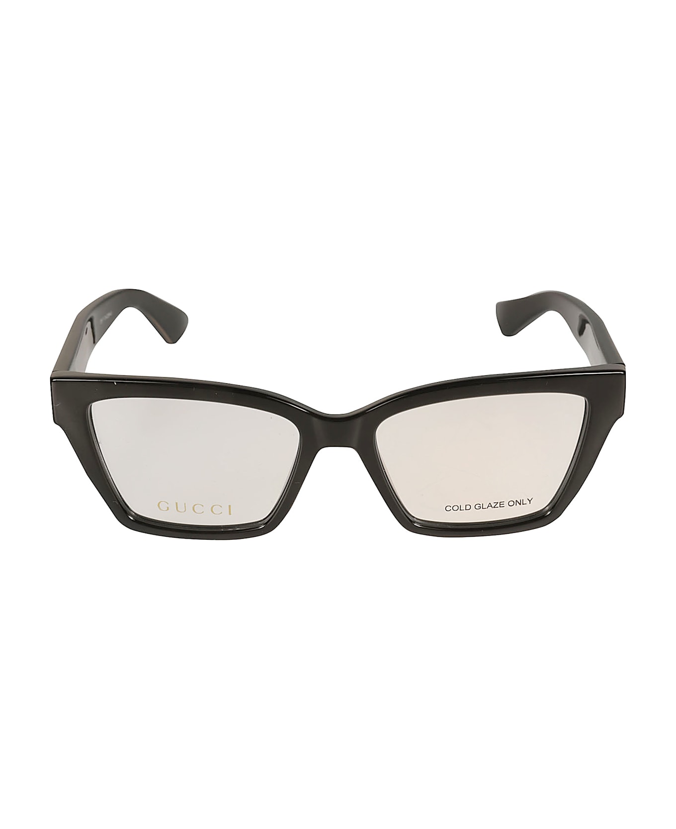 Gucci Eyewear Logo Lens Square Frame - BLACK-BLACK-TRANSPARENT