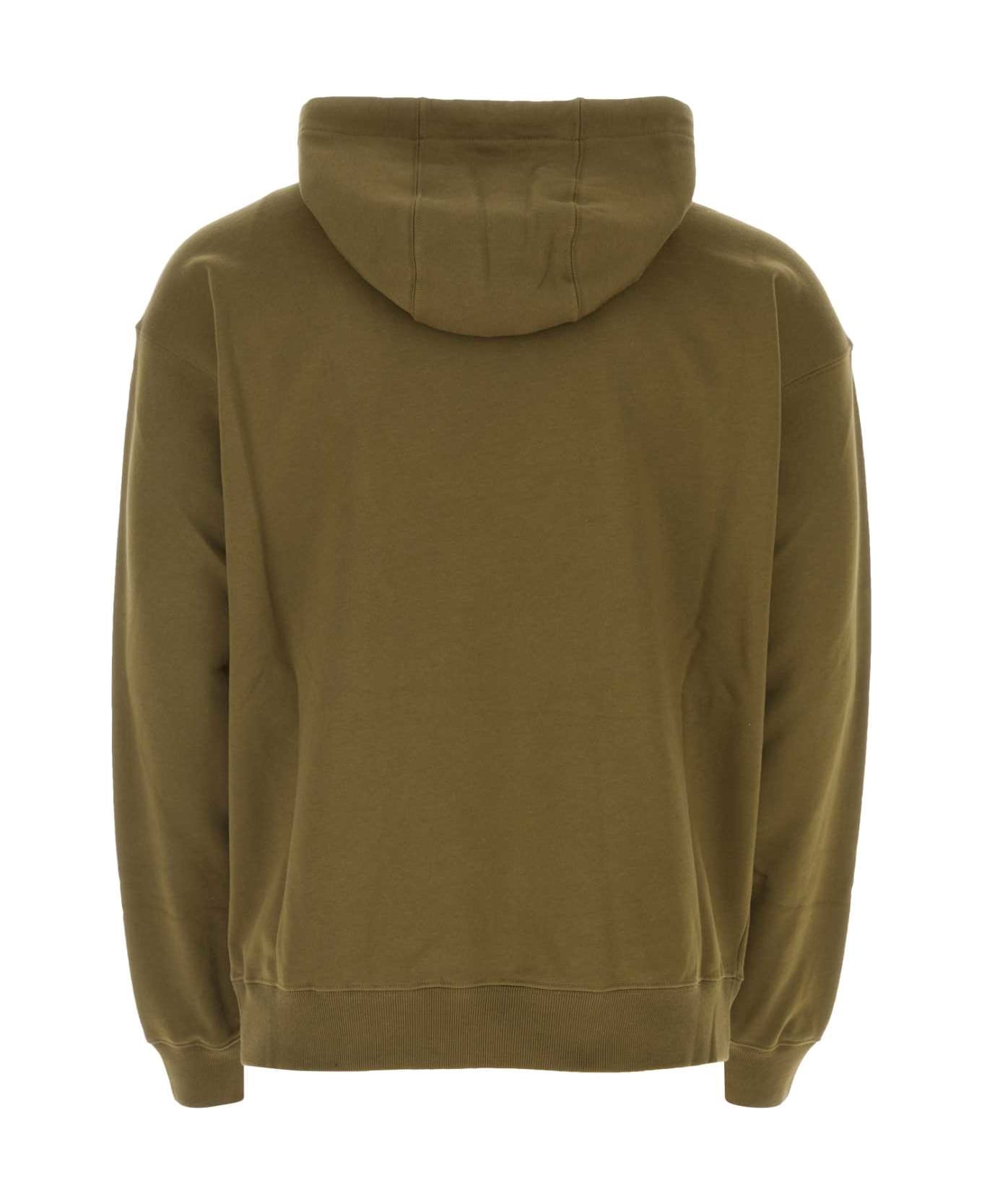 Versace Army Green Cotton Sweatshirt - DARKOLIVE