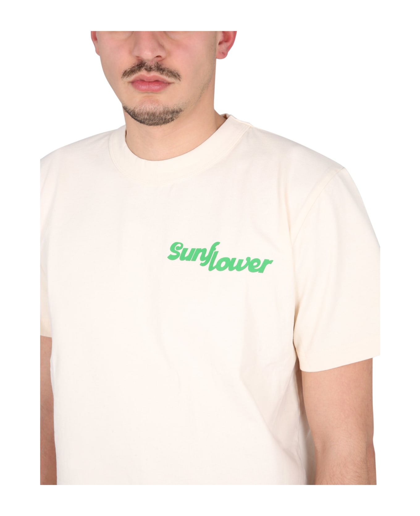 Sunflower T-shirt With Logo - WHITE