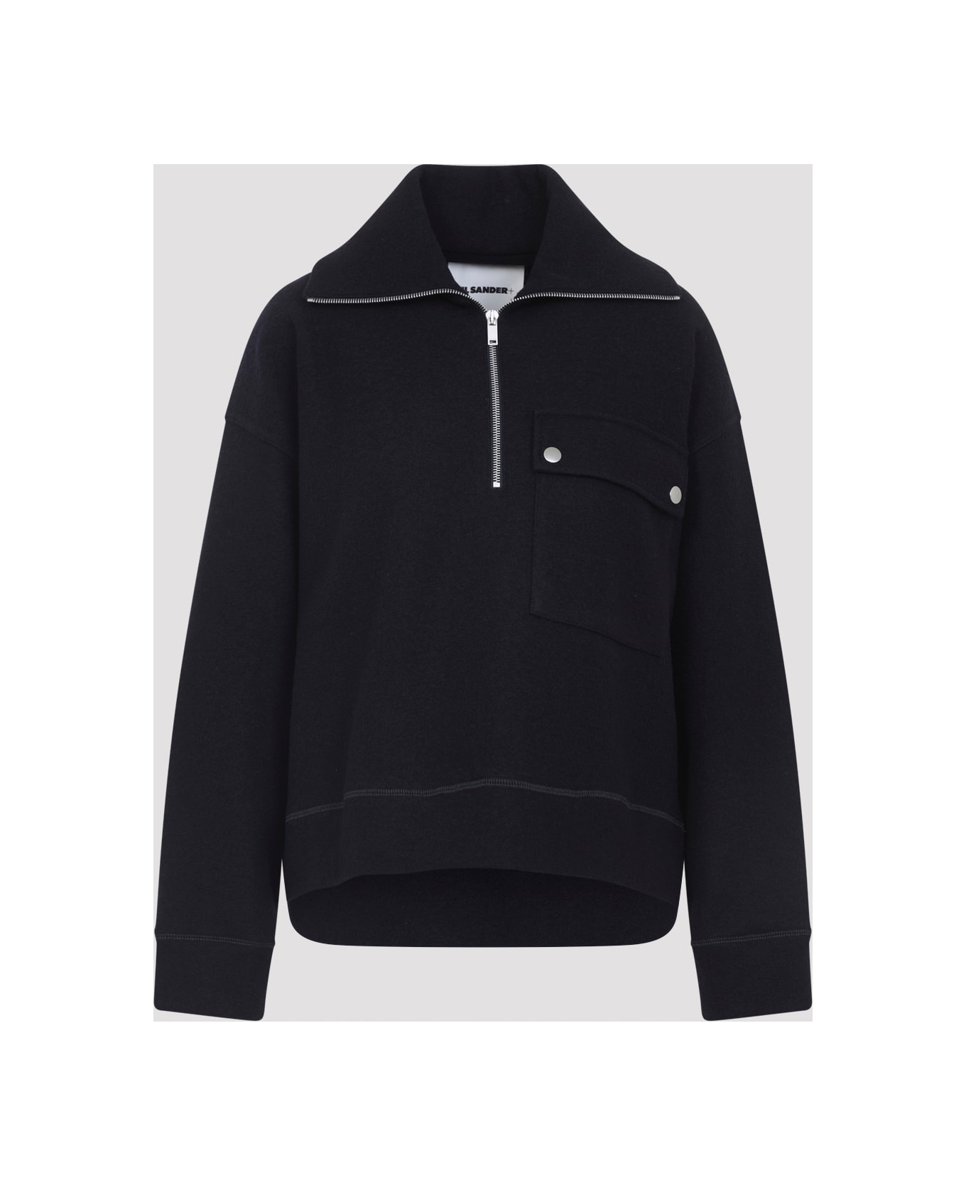 Jil Sander 124 Hn Long Sleeves Sweatshirt - Midnight