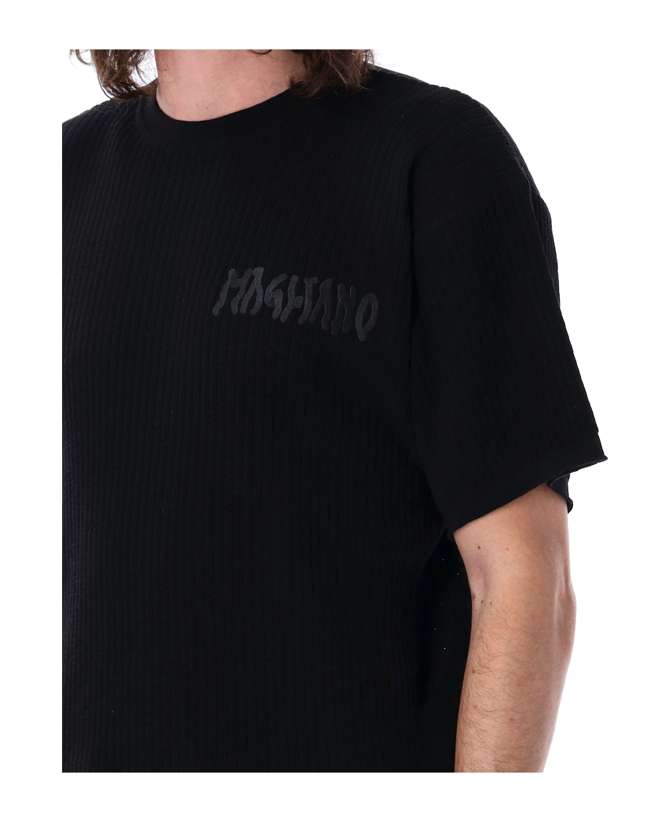 Magliano Waffle Tee - BLACK