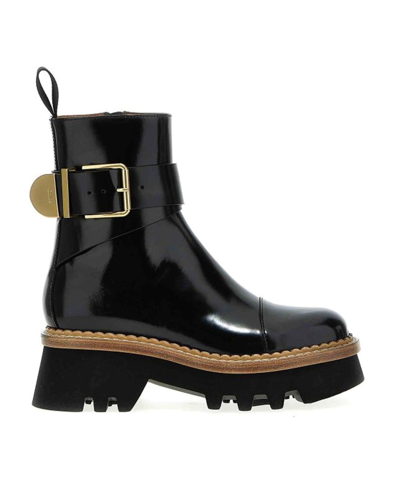 Chloé Owena Leather Boots - Black