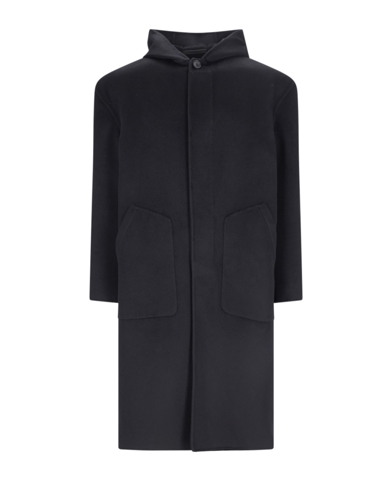 Giorgio Armani Single-breasted Midi Coat - Blue