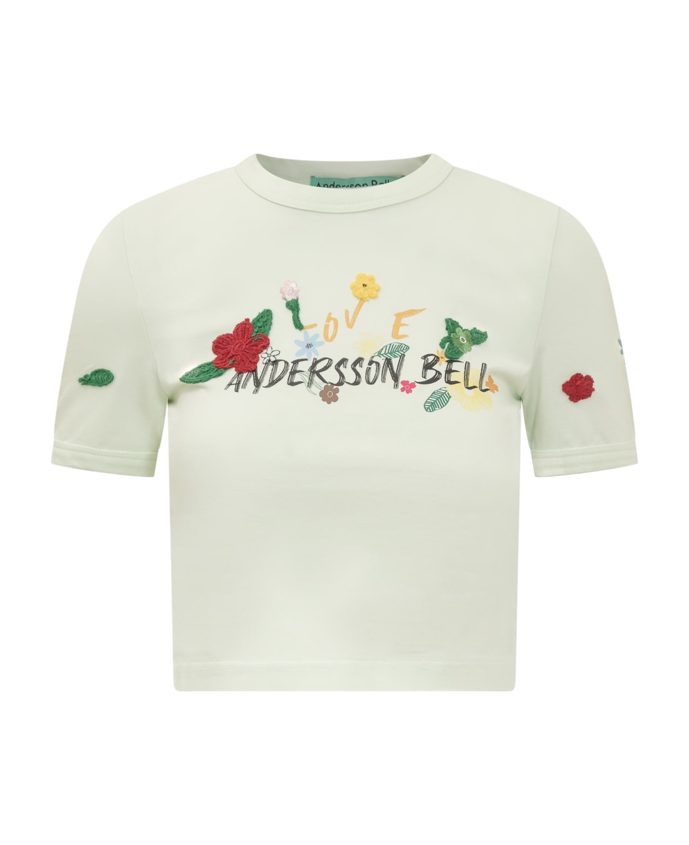 Andersson Bell T-shirt With Logo - PALE MINT Tシャツ