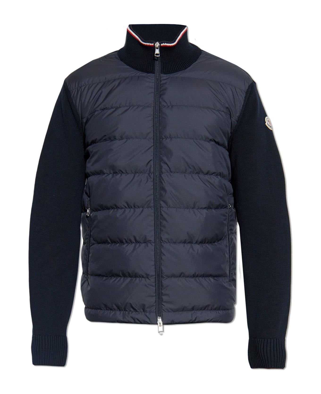 Moncler Cardigan With Down Insert - BLUE