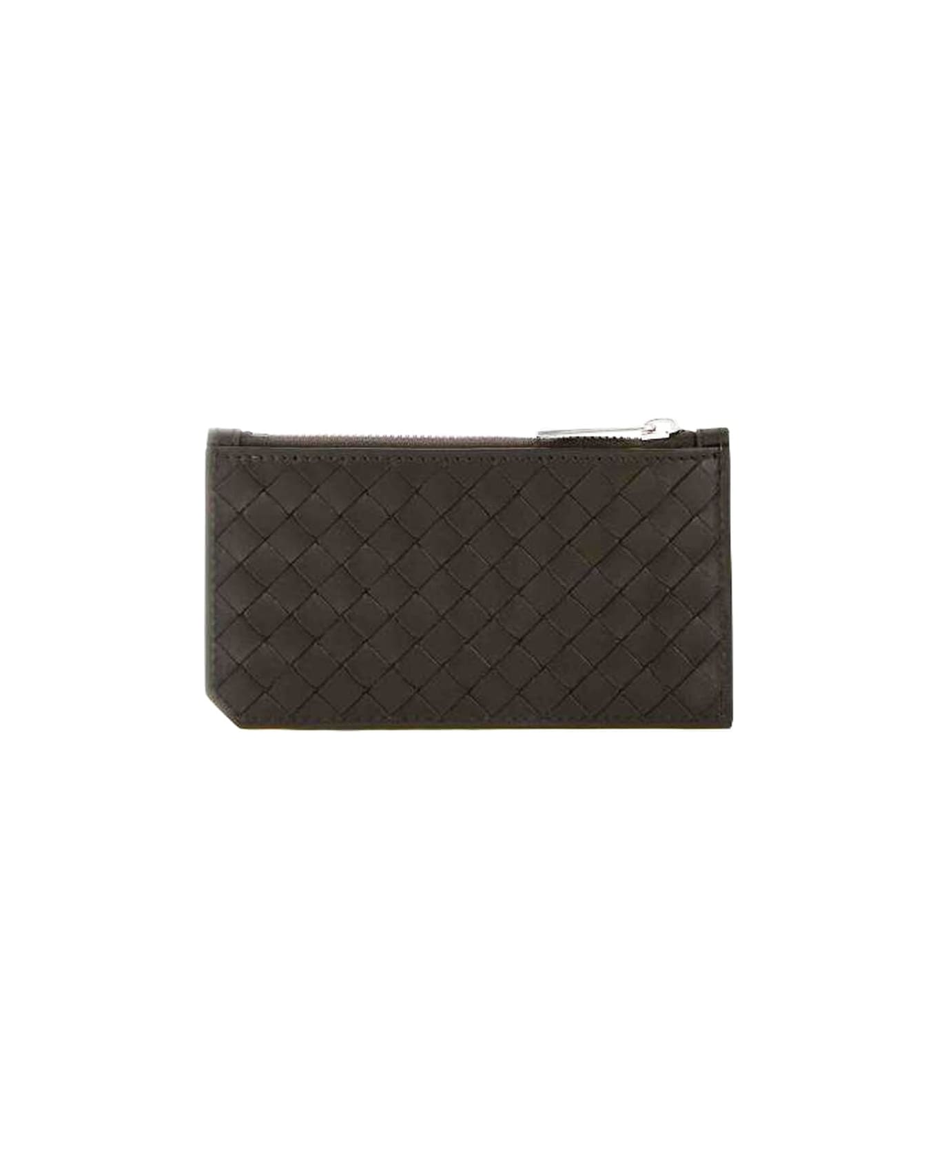 Bottega Veneta Intrecciato Leather Card Holder - Brown