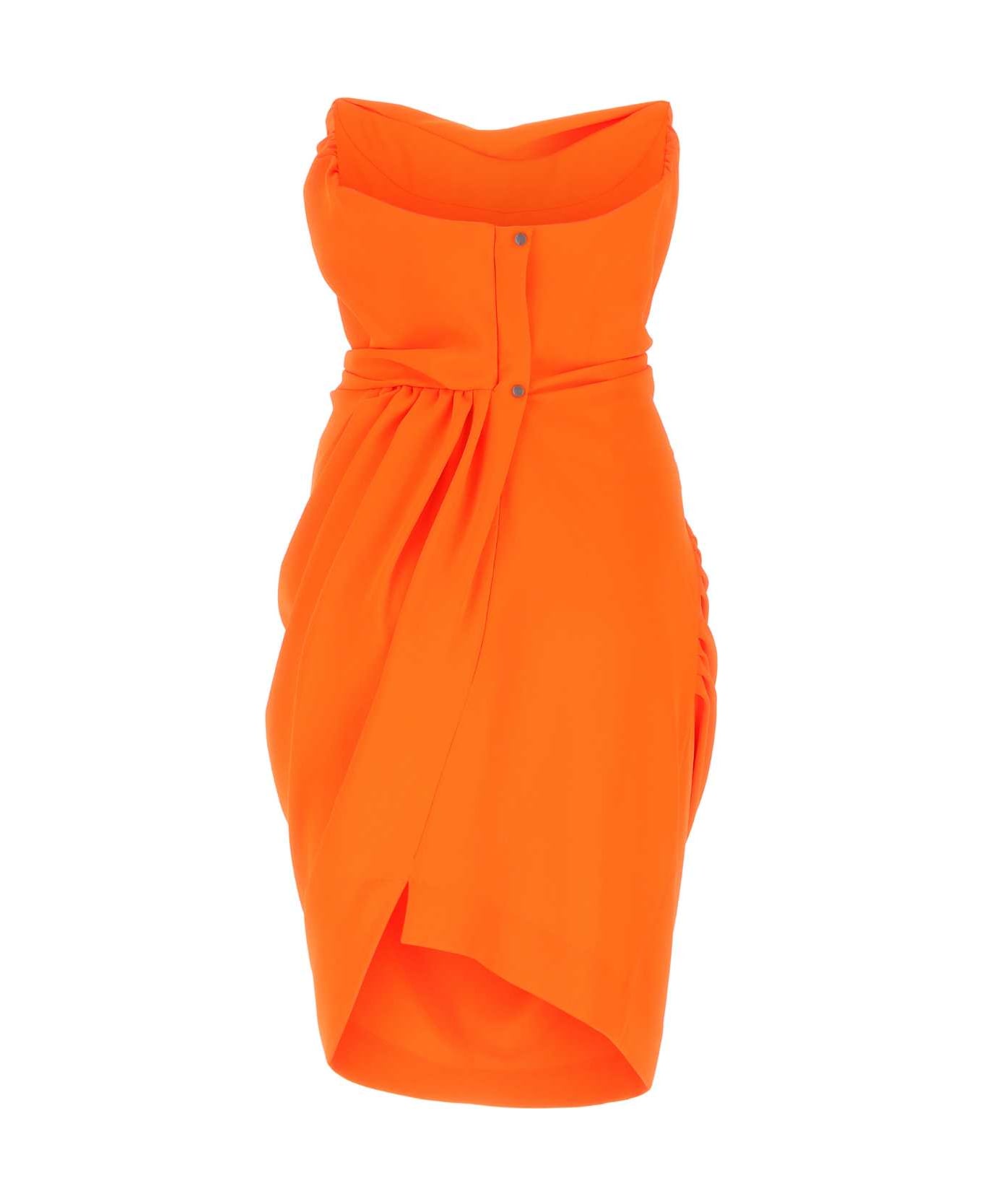 Vivienne Westwood Fluo Orange Polyester Pointed Corset Dress - NEONORANGE