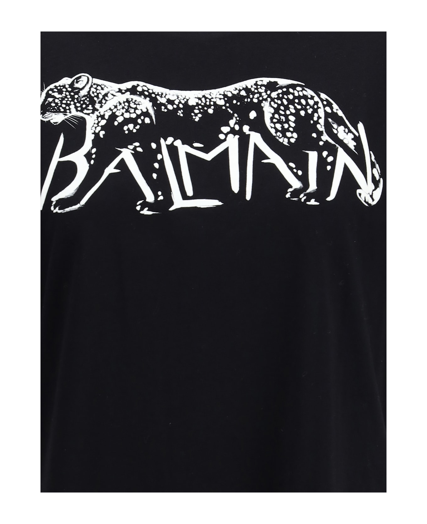 Balmain T-shirt With Leopard Print