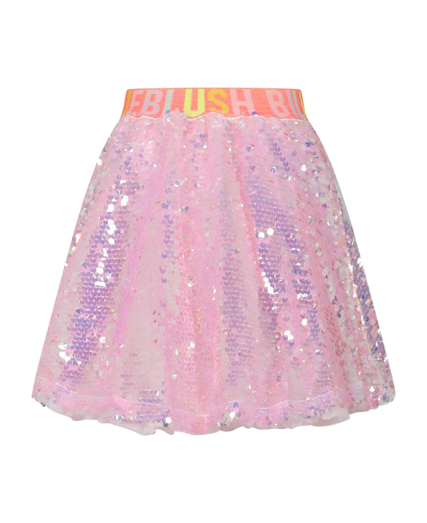 Billieblush Multicolor Skirt For Girl With Sequins - Pink ボトムス