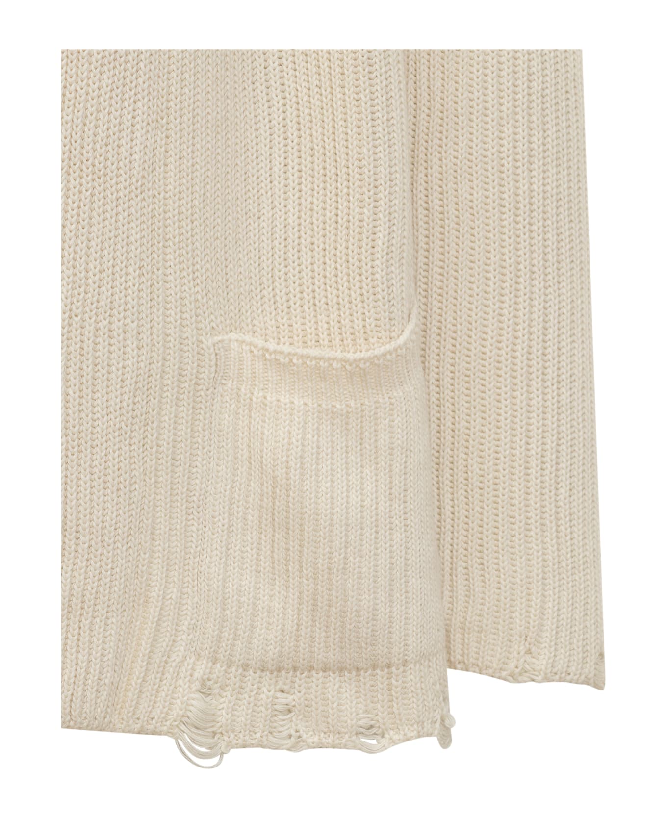 A Paper Kid Sweater Cardigan - White