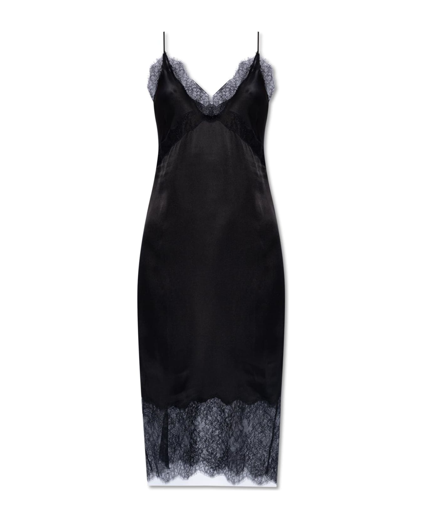 Anine Bing 'amelie' Satin Slip Dress - Black ワンピース＆ドレス