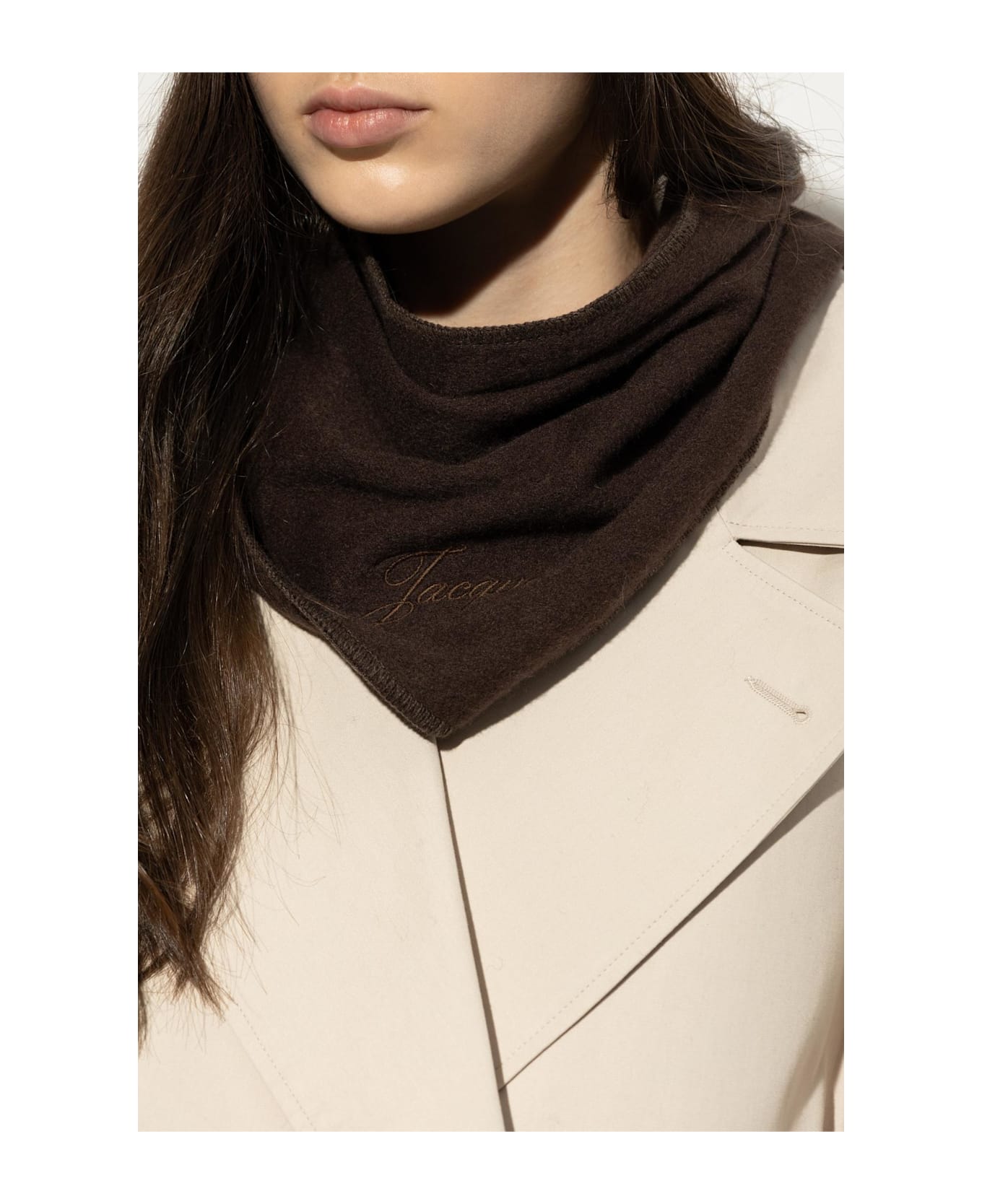Jacquemus Cashmere Scarf - BROWN