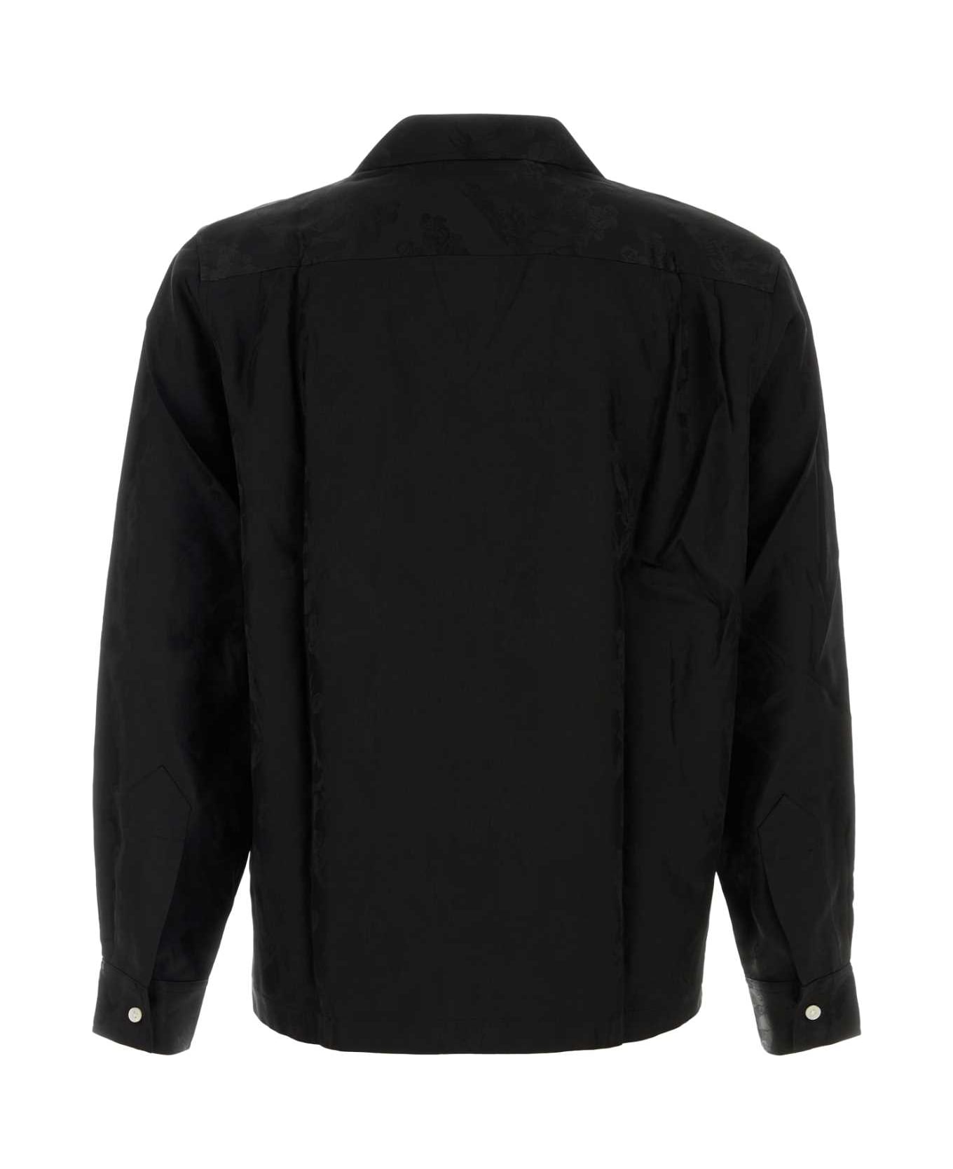 Bode Black Jacquard Football Shirt - BLACK