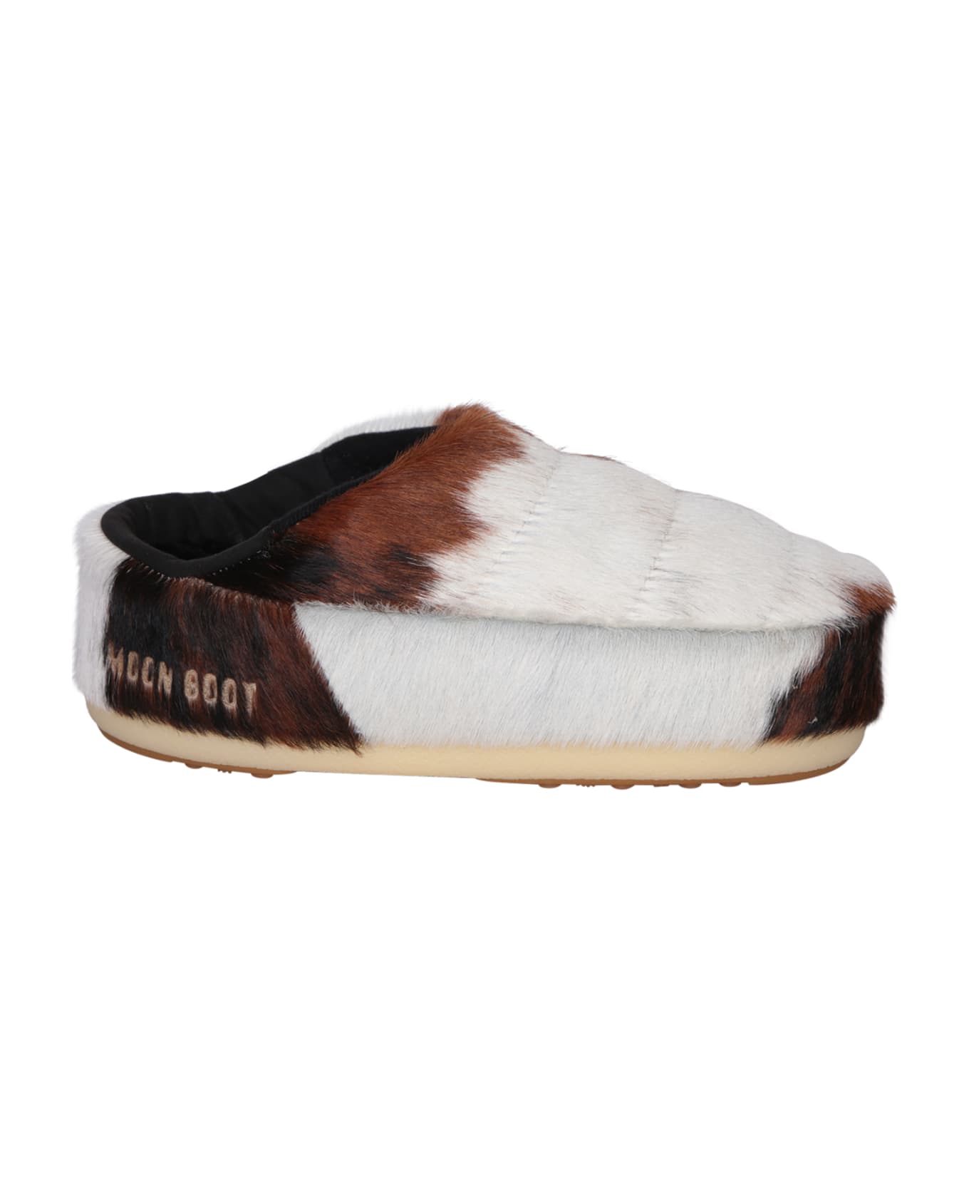 Moon Boot Mules No Lace Pony White/brown - White