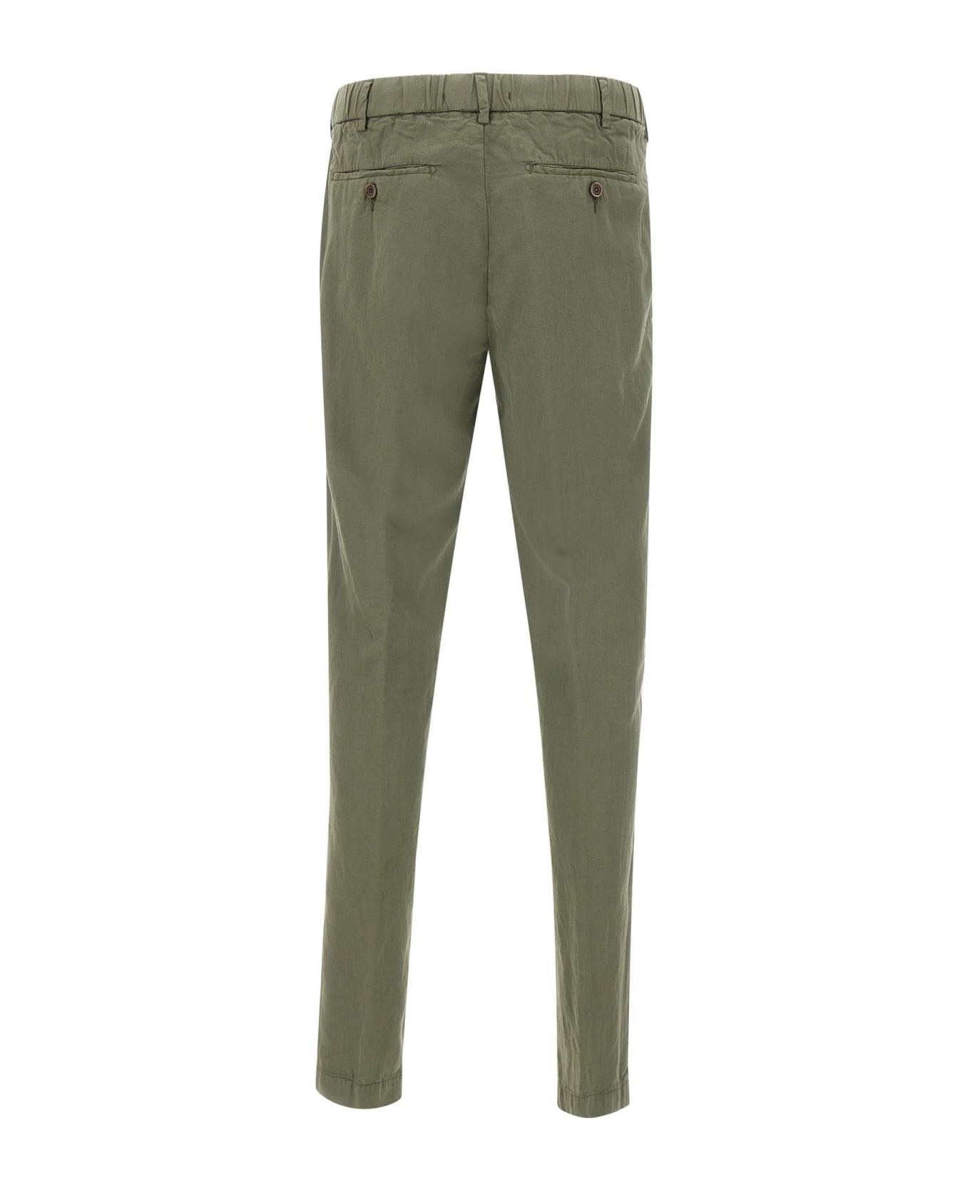 Myths "apollo" Linen And Cotton Trousers - GREEN