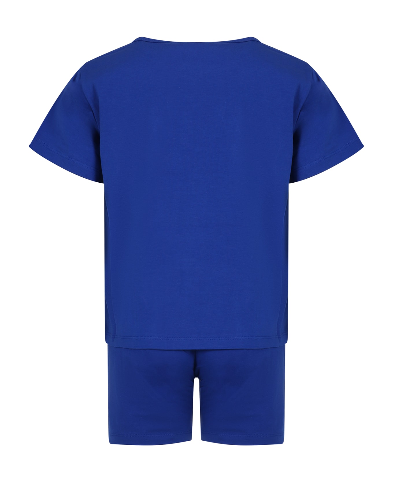 Molo Blue Pajamas For Kids With Smiley - Blue ジャンプスーツ