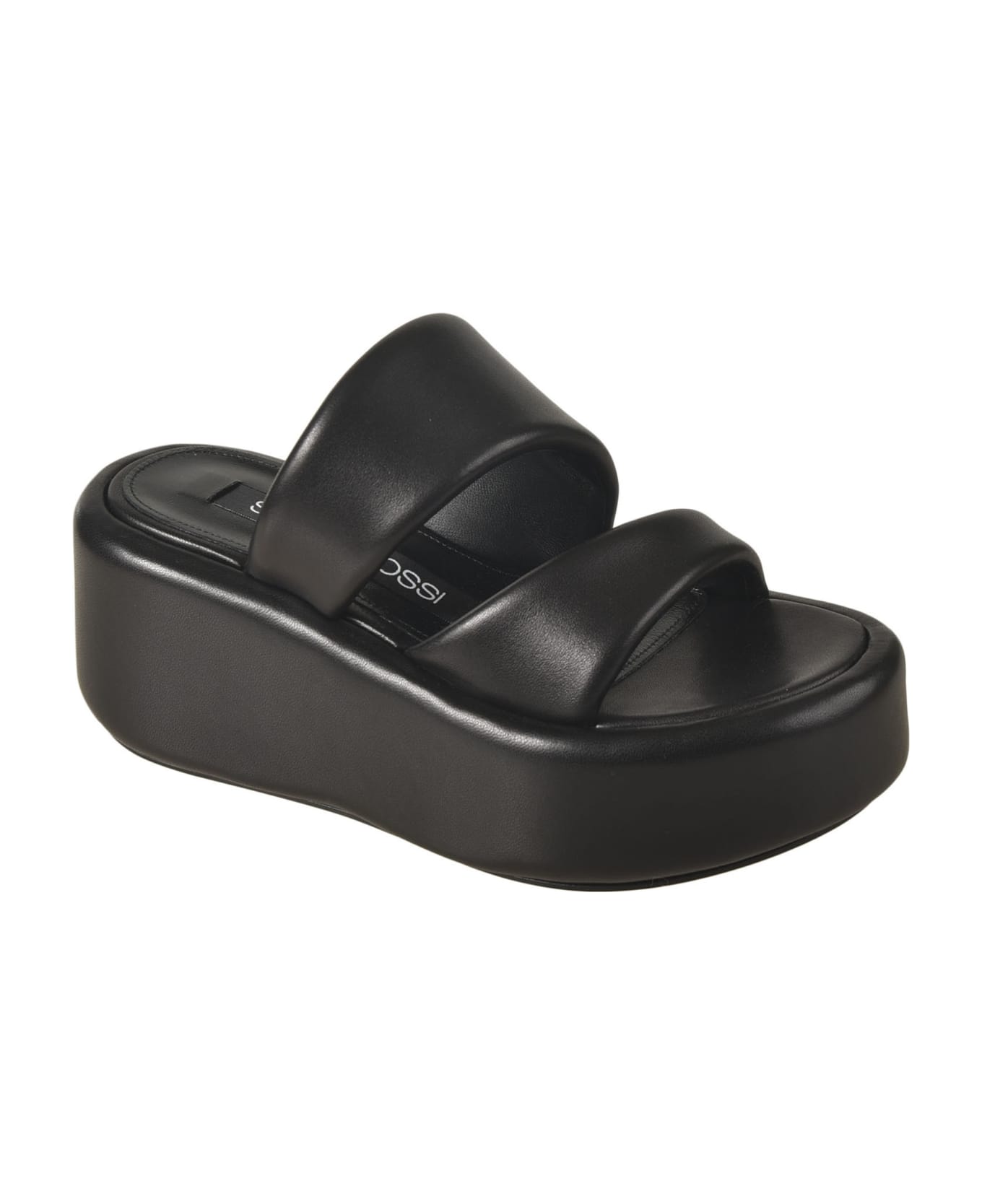 Sergio Rossi Spongy Wedge Sandals - Black