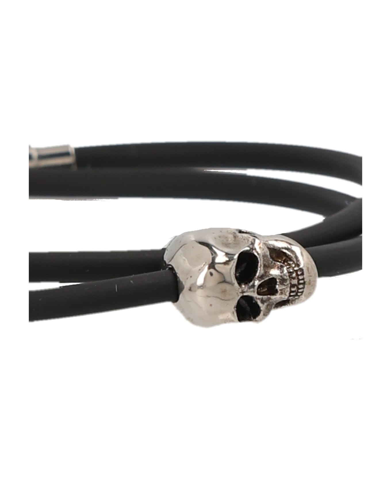 Alexander McQueen Double Wrap Skull Bracelet - Black