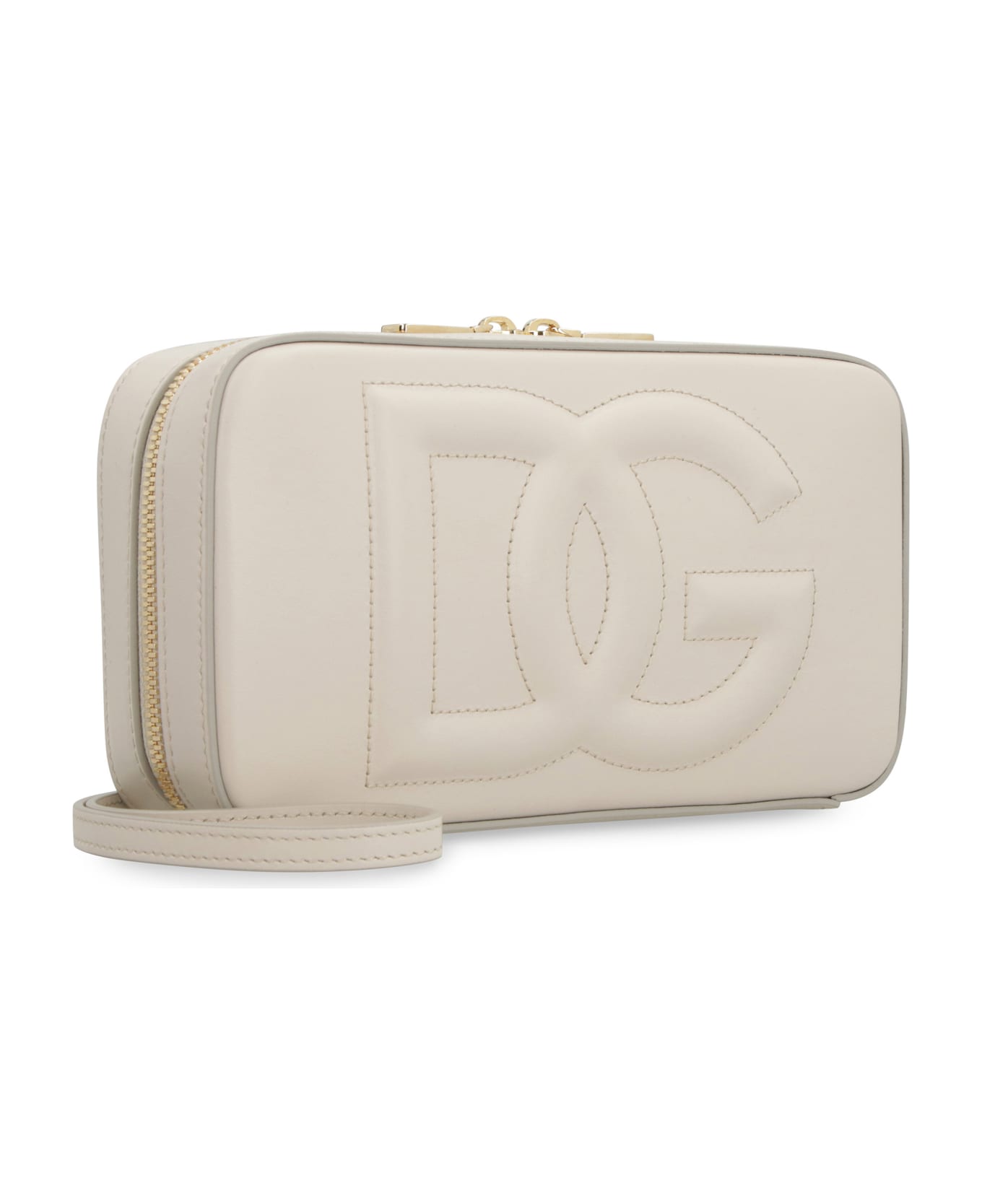 Dolce & Gabbana Dg Logo Camera Bag Small Shoulder Bag - Ivory