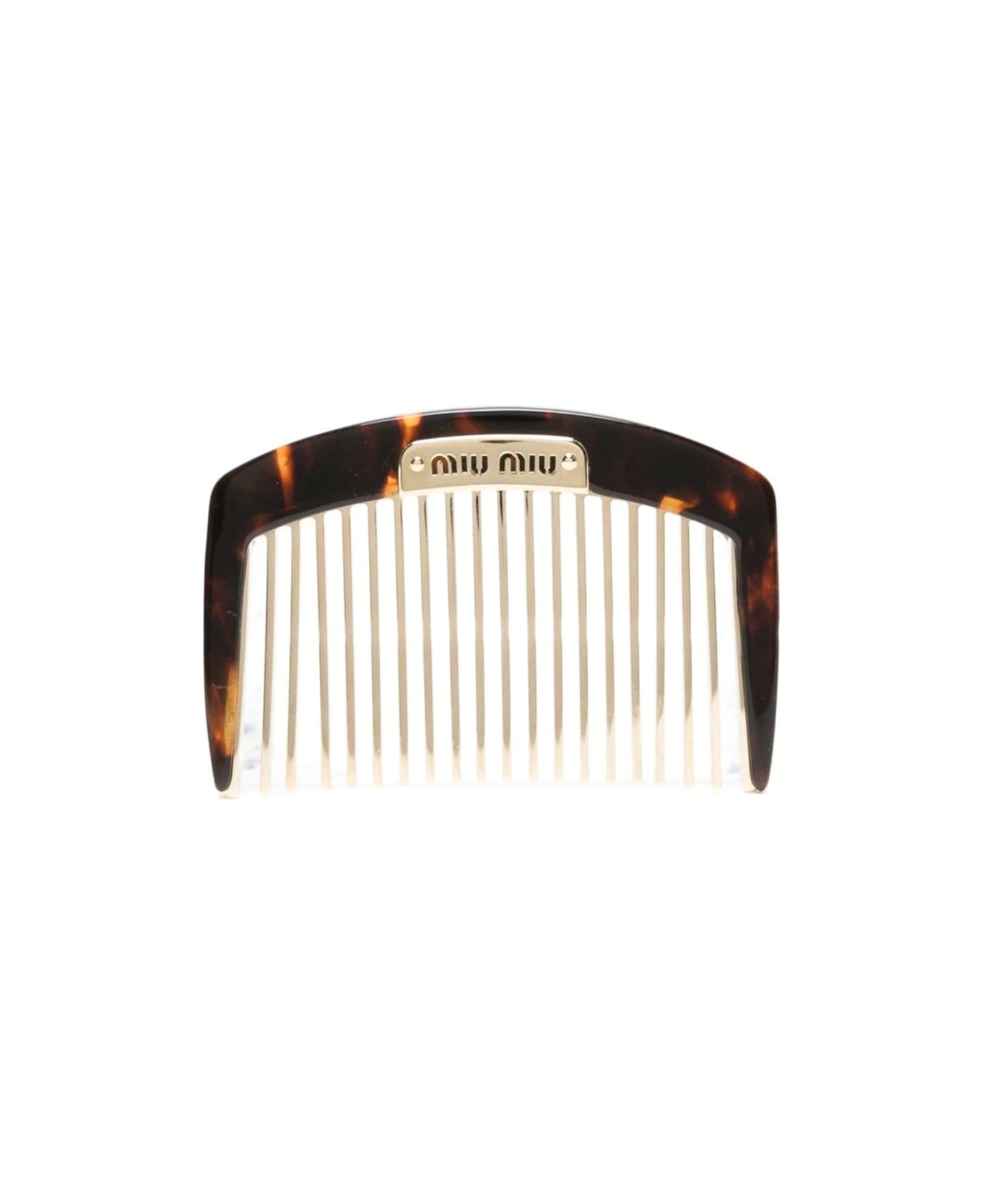 Miu Miu Hair Tortoiseshell Hair Comb - Brown