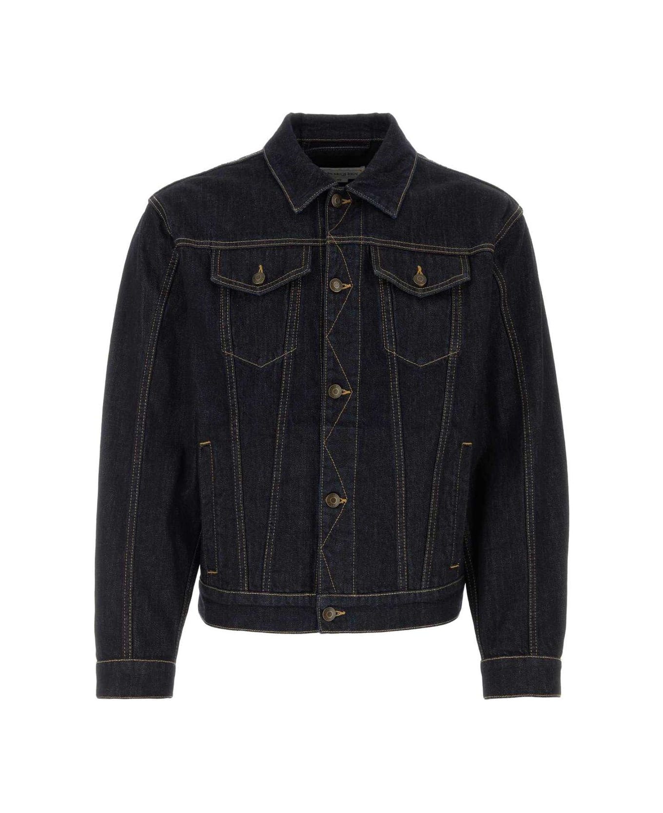 Alexander McQueen Button-up Denim Jacket - Blu Denim