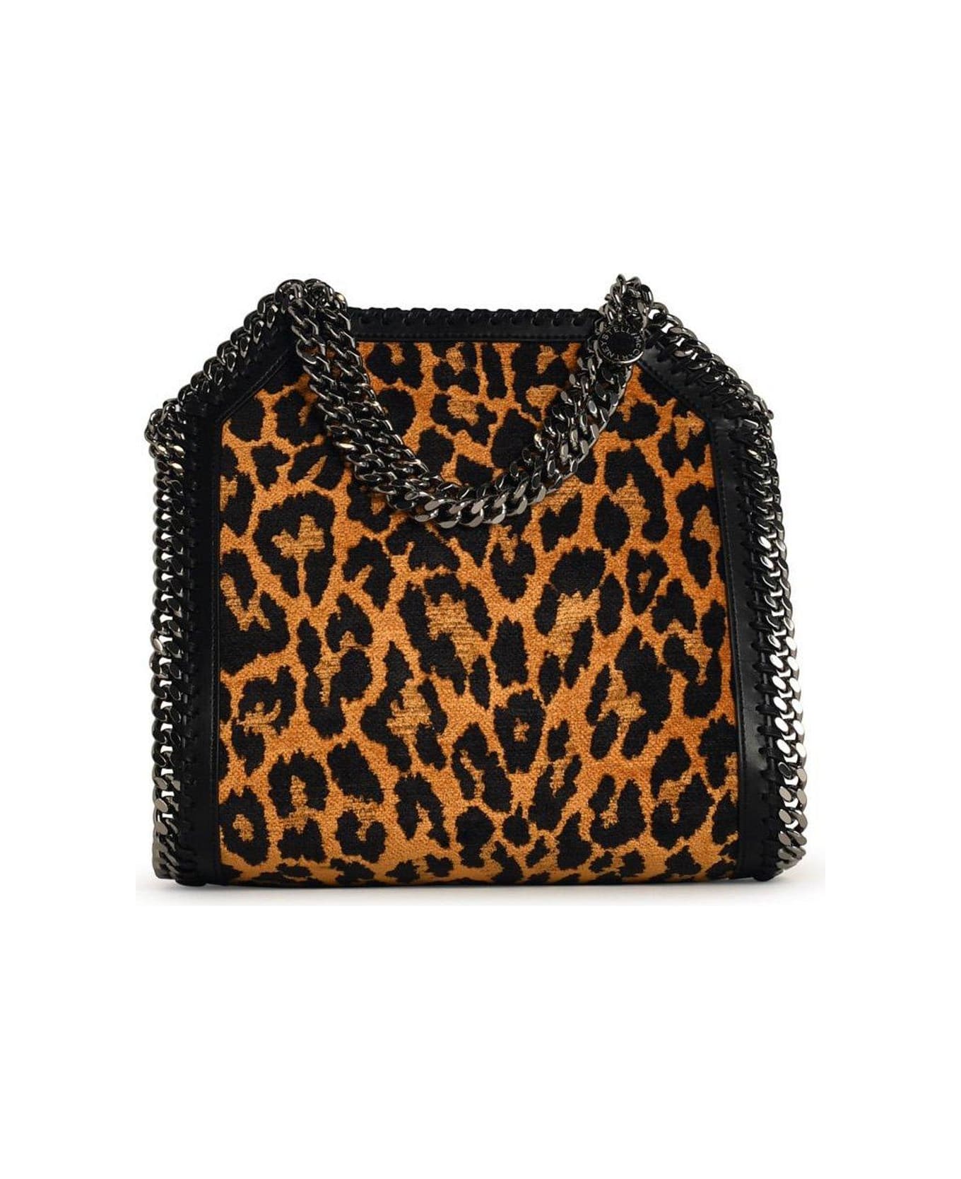 Stella McCartney Falabella Leopard-printed Mini Top Handle Bag - Brown