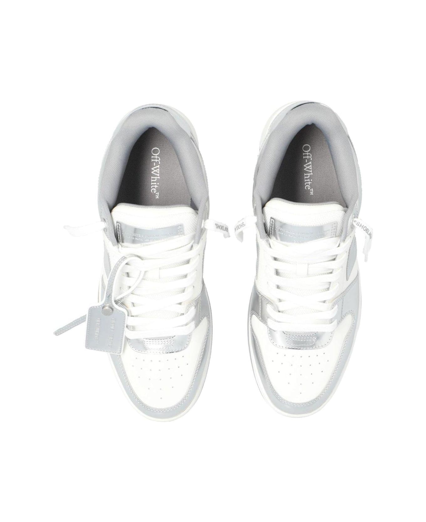 Off-White Out Of Office 'ooo' Lace-up Sneakers - WHITE/SILVER