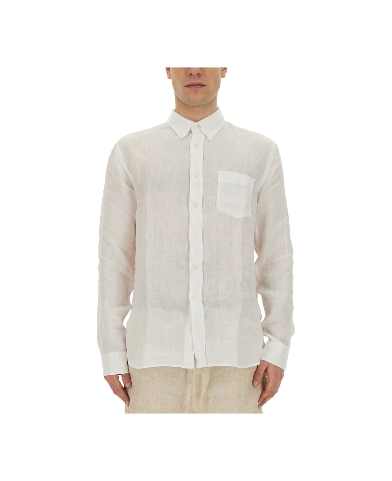 120% Lino Regular Fit Shirt - WHITE シャツ