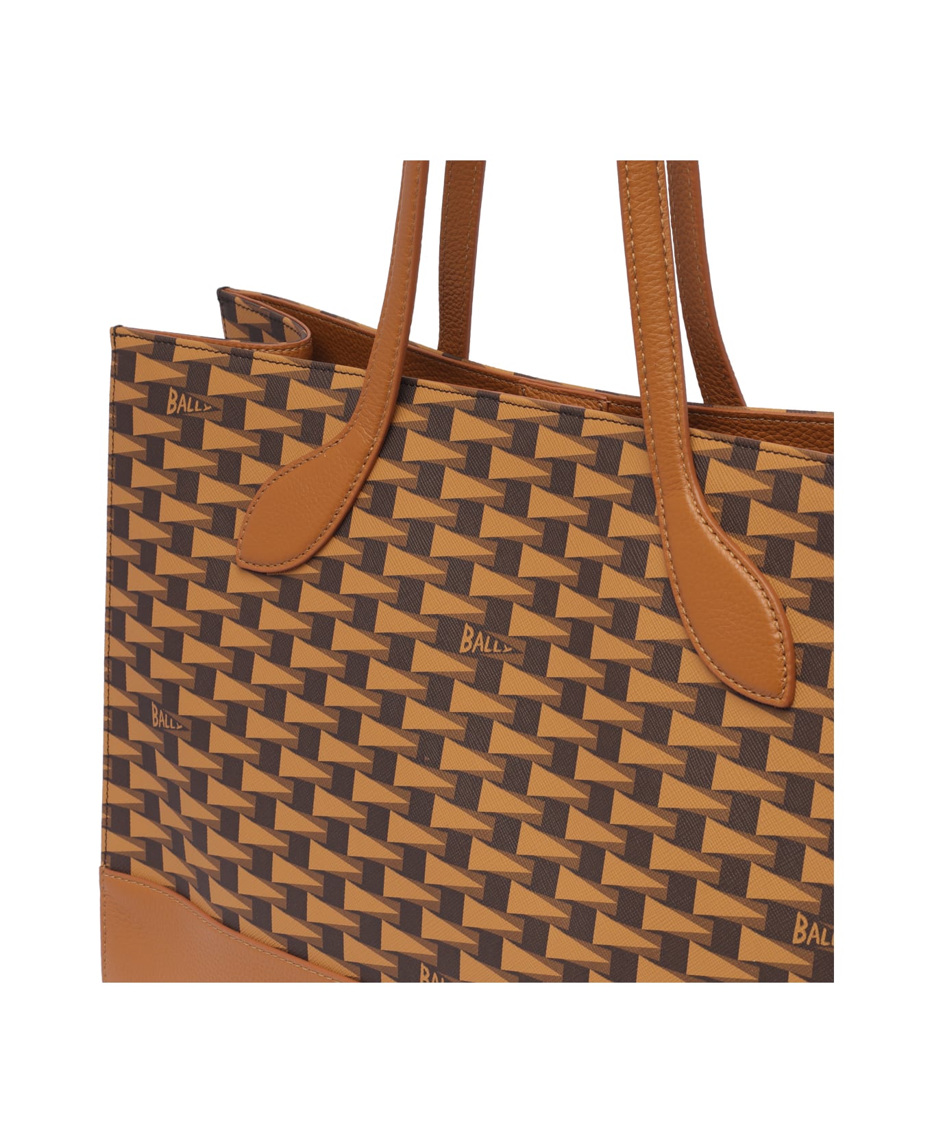 Bally Monogram Logo Tote Bag - Brown