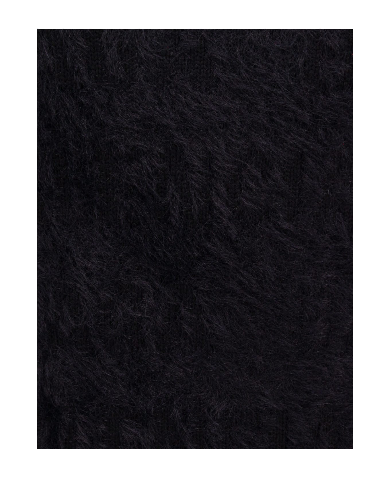 Balenciaga Furry Bal Horizontal Allover Jumper - Black