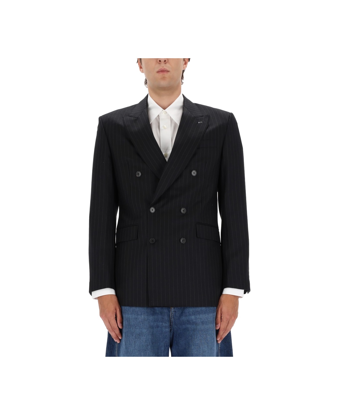 Givenchy Fitted Striped Jacket - BLACK