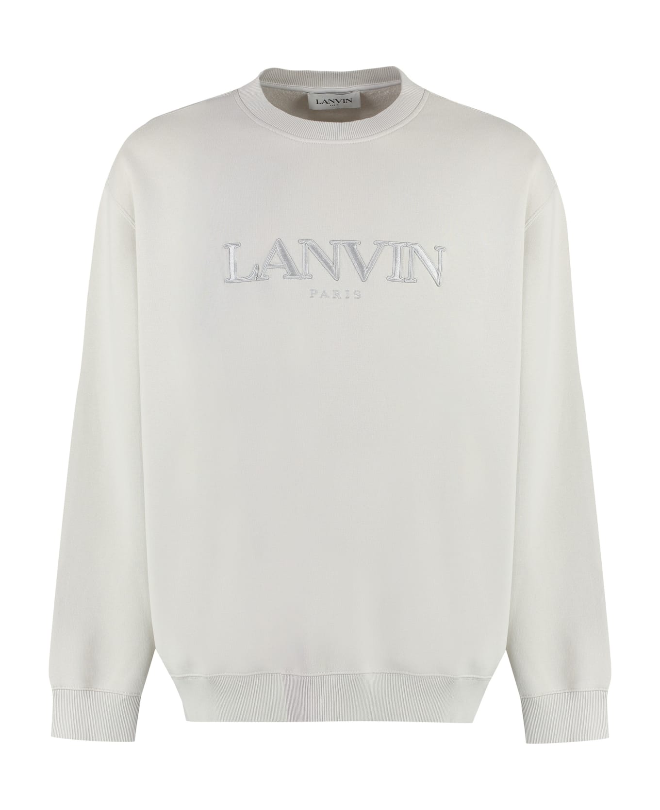 Lanvin Cotton Crew-neck Sweatshirt With Logo - turtledove フリース