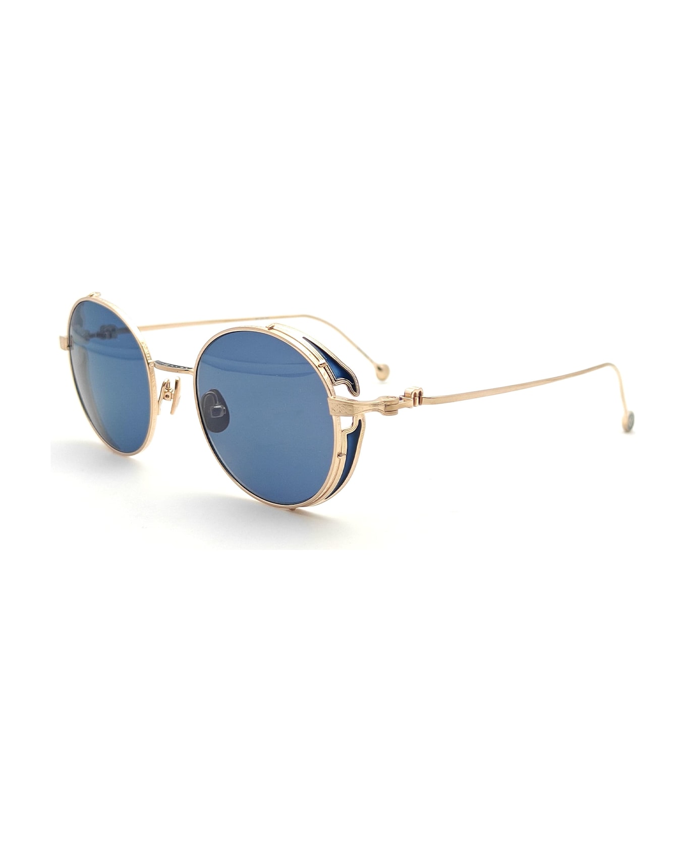 Matsuda M3152 - Brushed Gold / Blue Grey Sunglasses - brushed gold