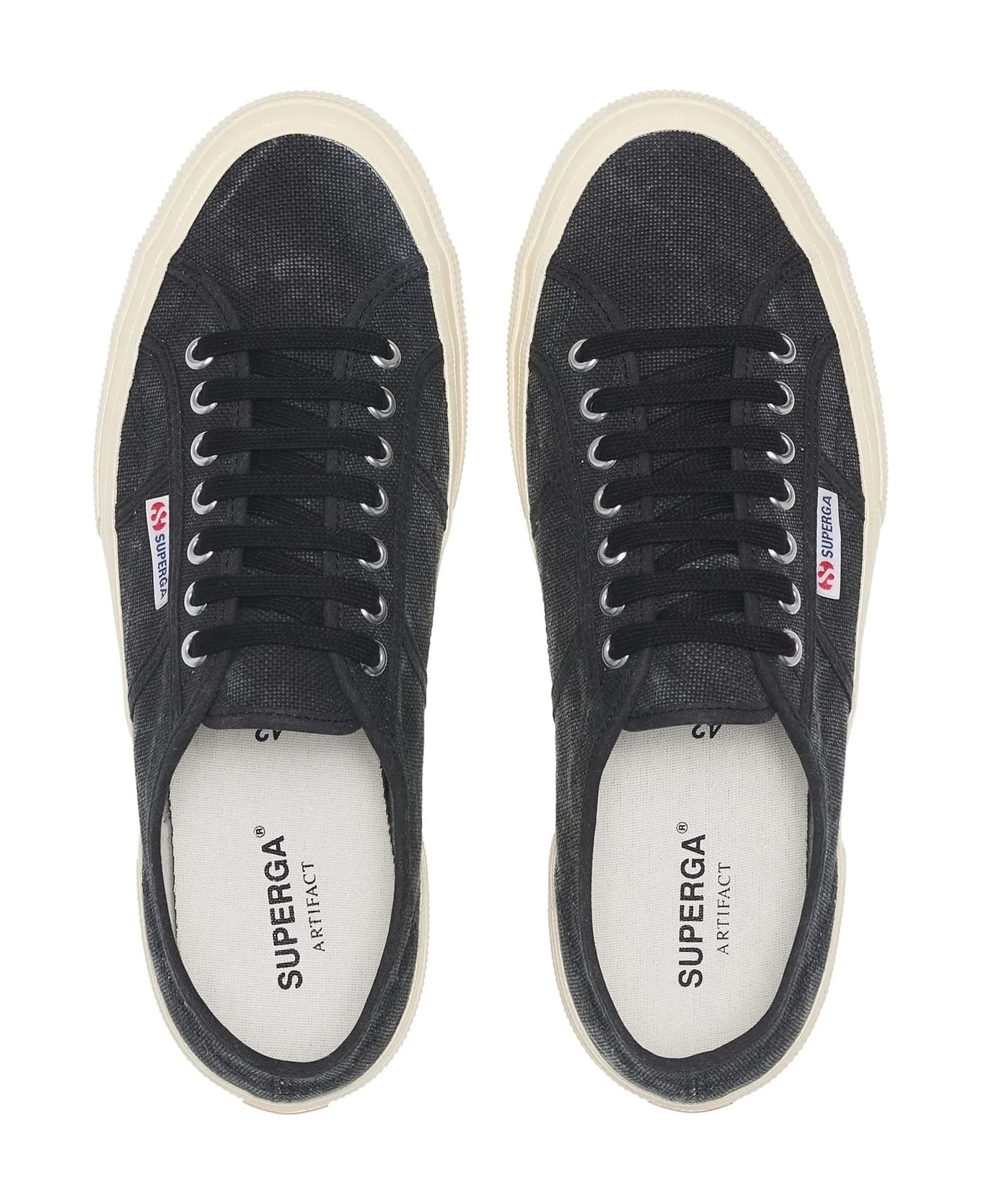 Superga 2750 Og Washed Cotton - Axp Black Washed Off Whi