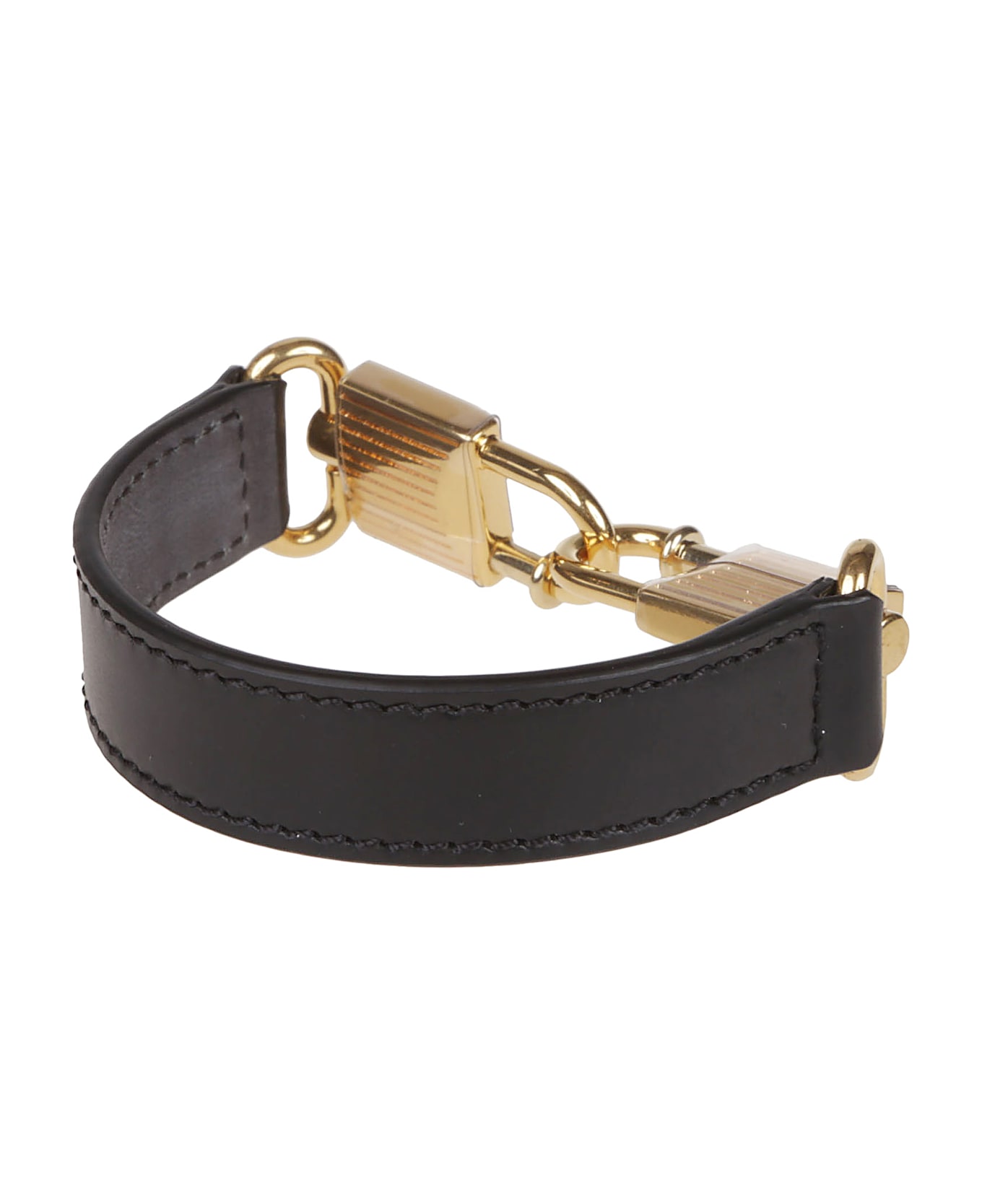 Tom Ford Gold-tone Padlocks Bracelet - Vintage Gold/black